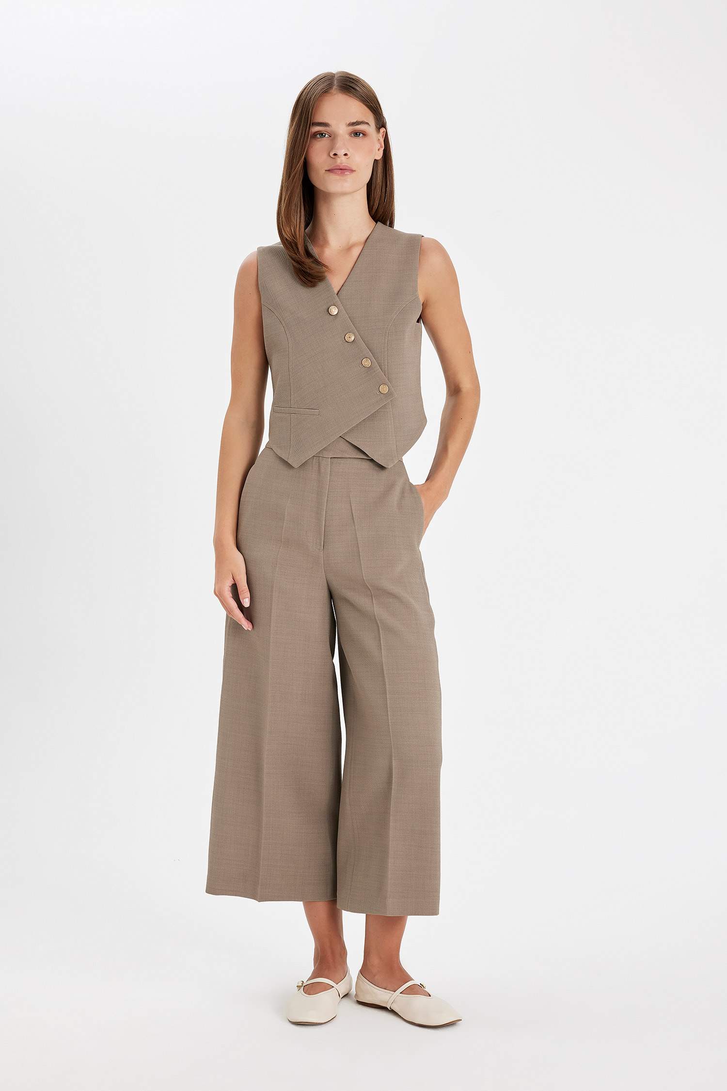 culotte тұрақты етек Шалбар