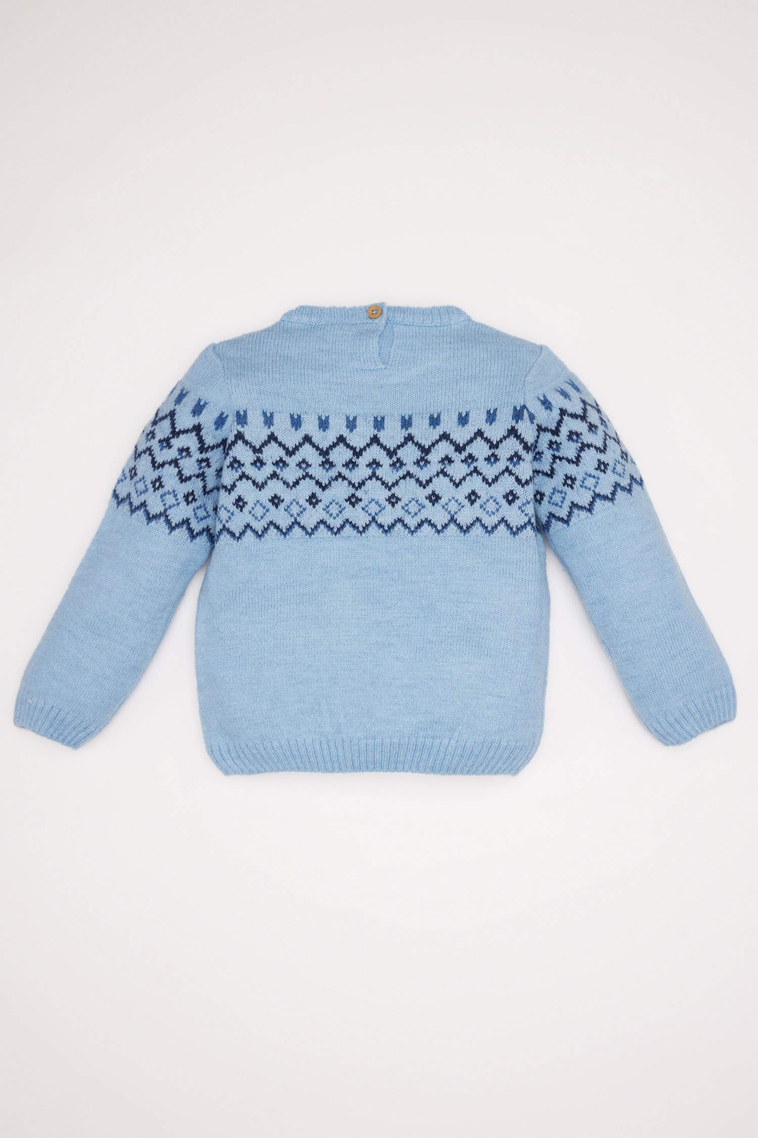 بلوفر بنمط عرقي قصة عادية