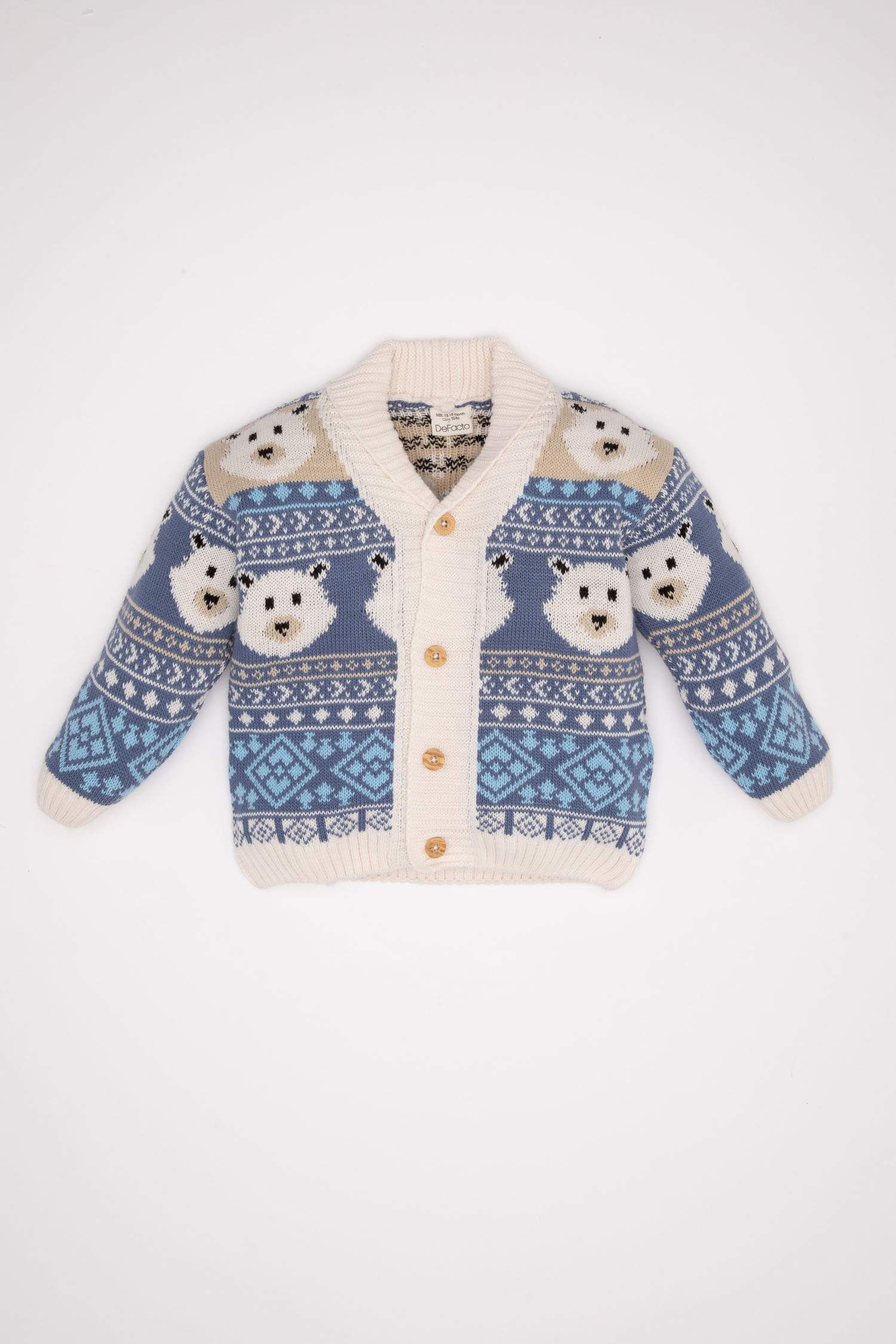 Boy Baby Patterned Knitwear Cardigan