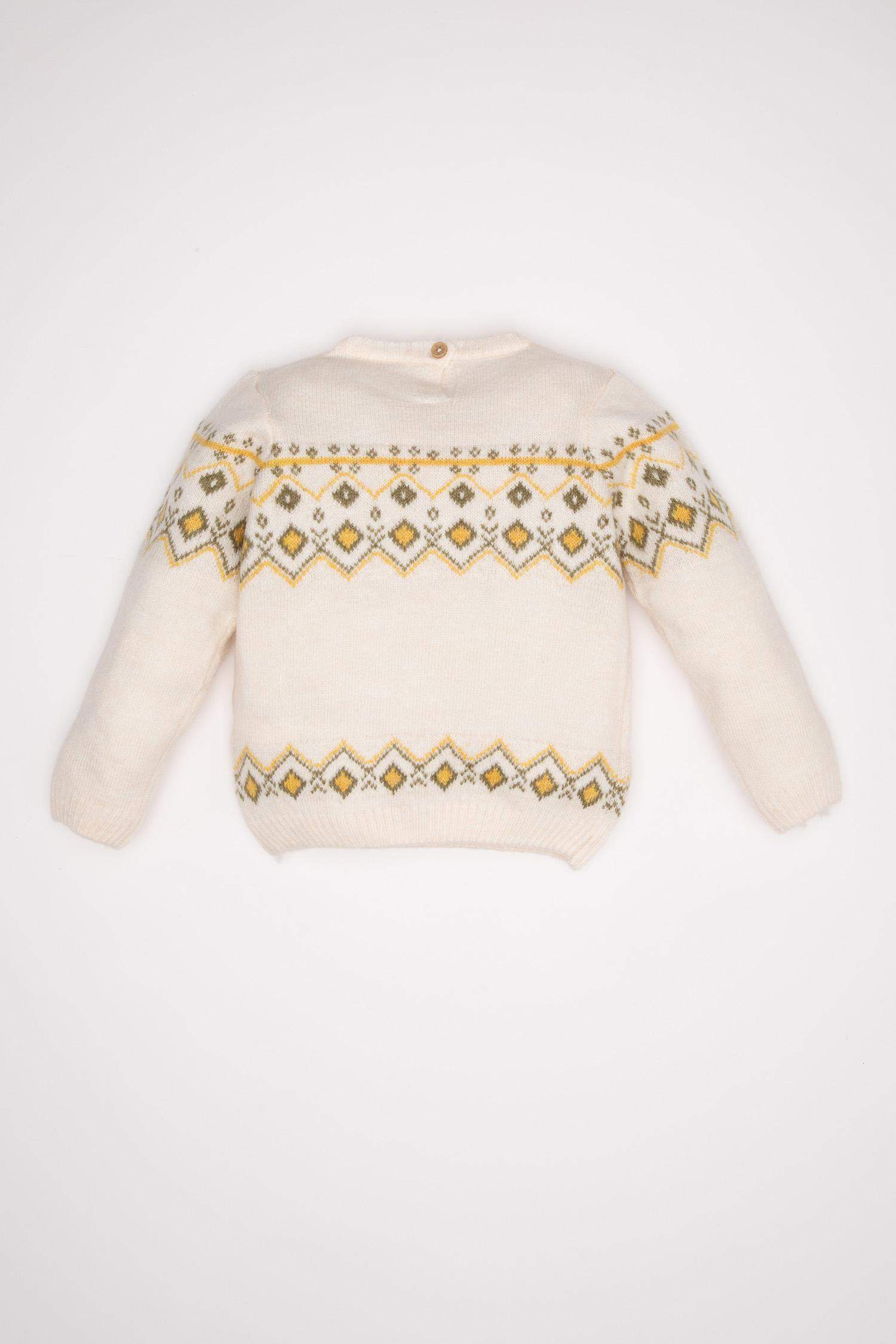Baby Boy Ethnic Patterned Knitted Pullover