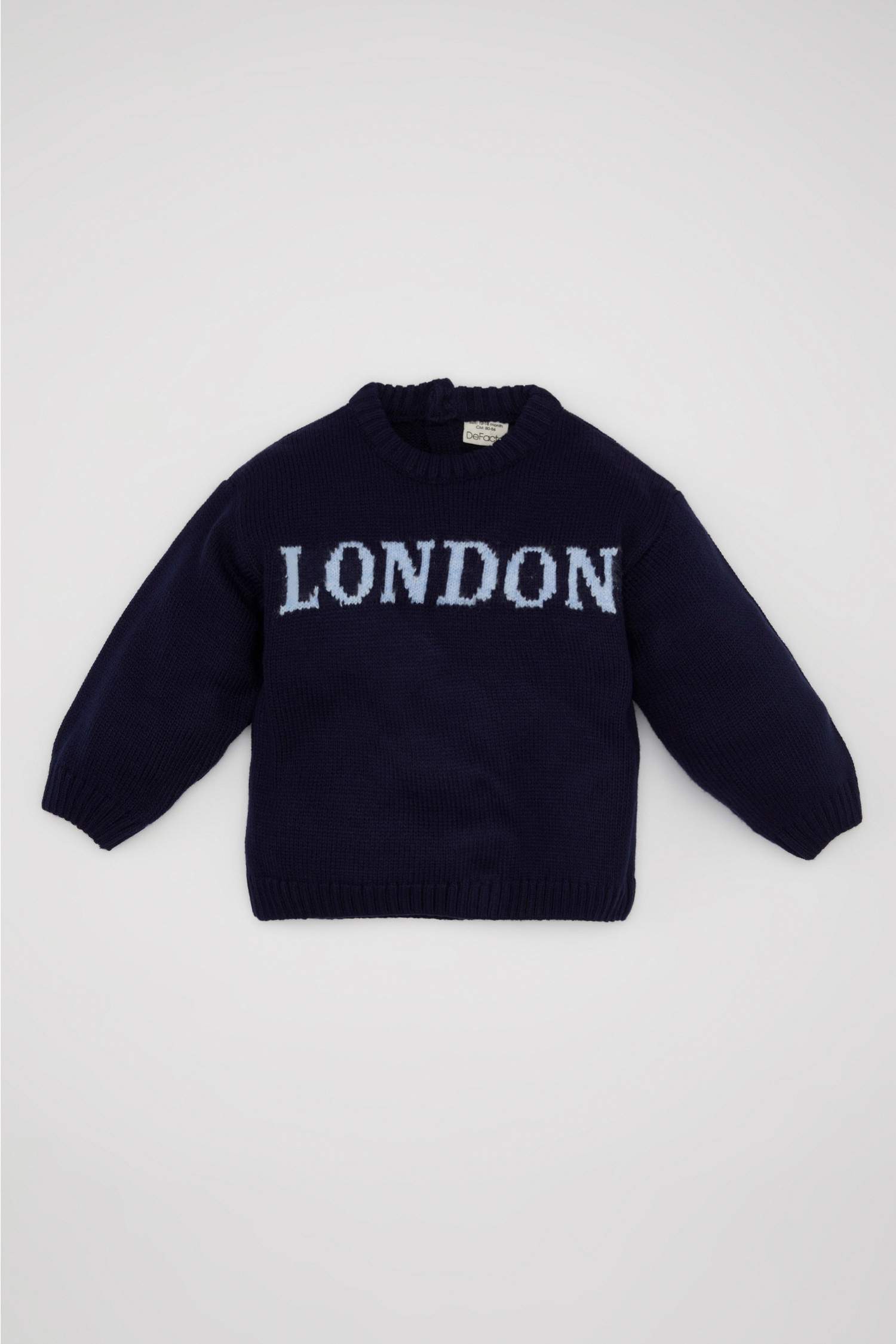 Baby Boy Blue Letter Printed Knitted Pullover