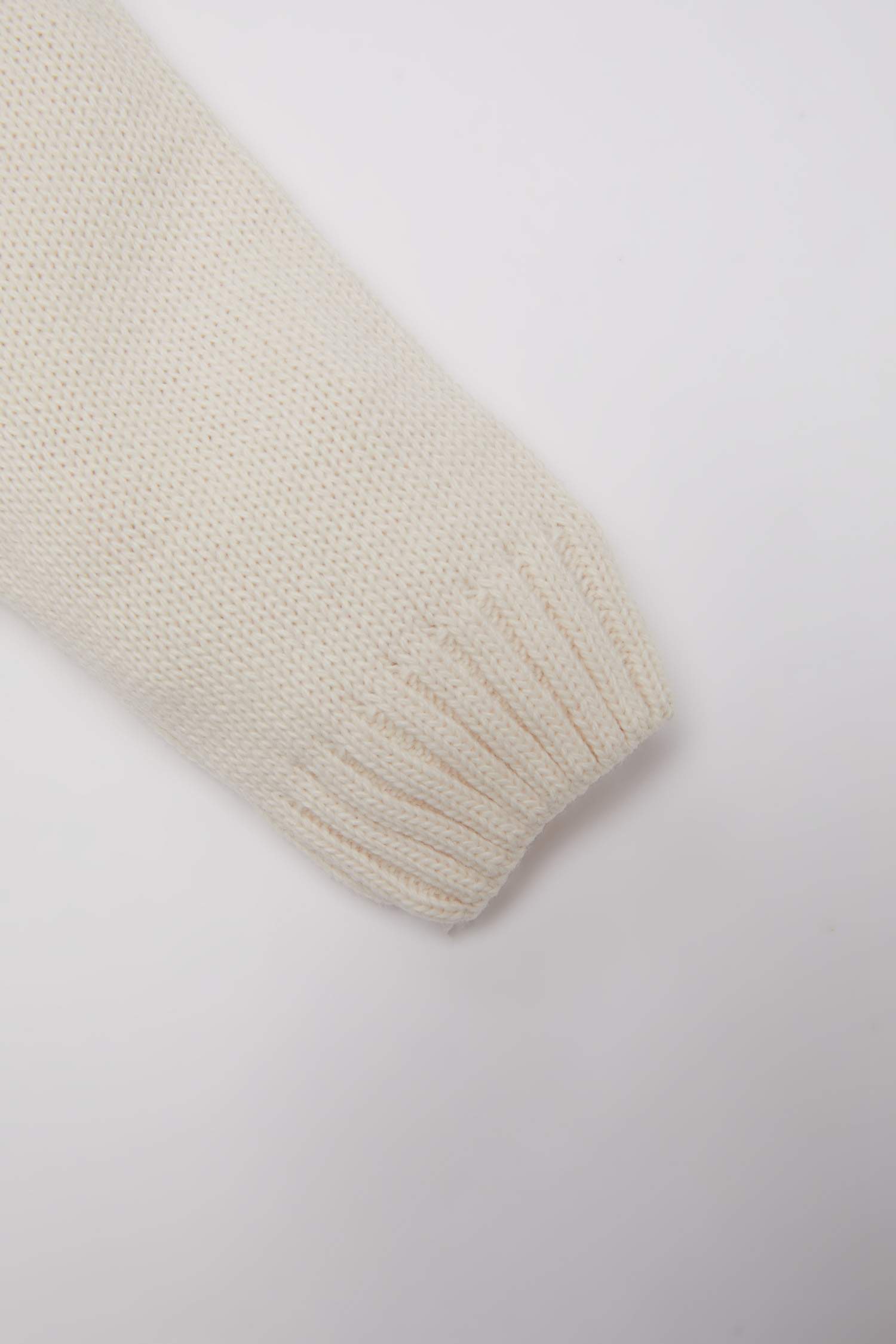 Erkek Bebek Bisiklet Yaka Nakışlı Triko Kazak