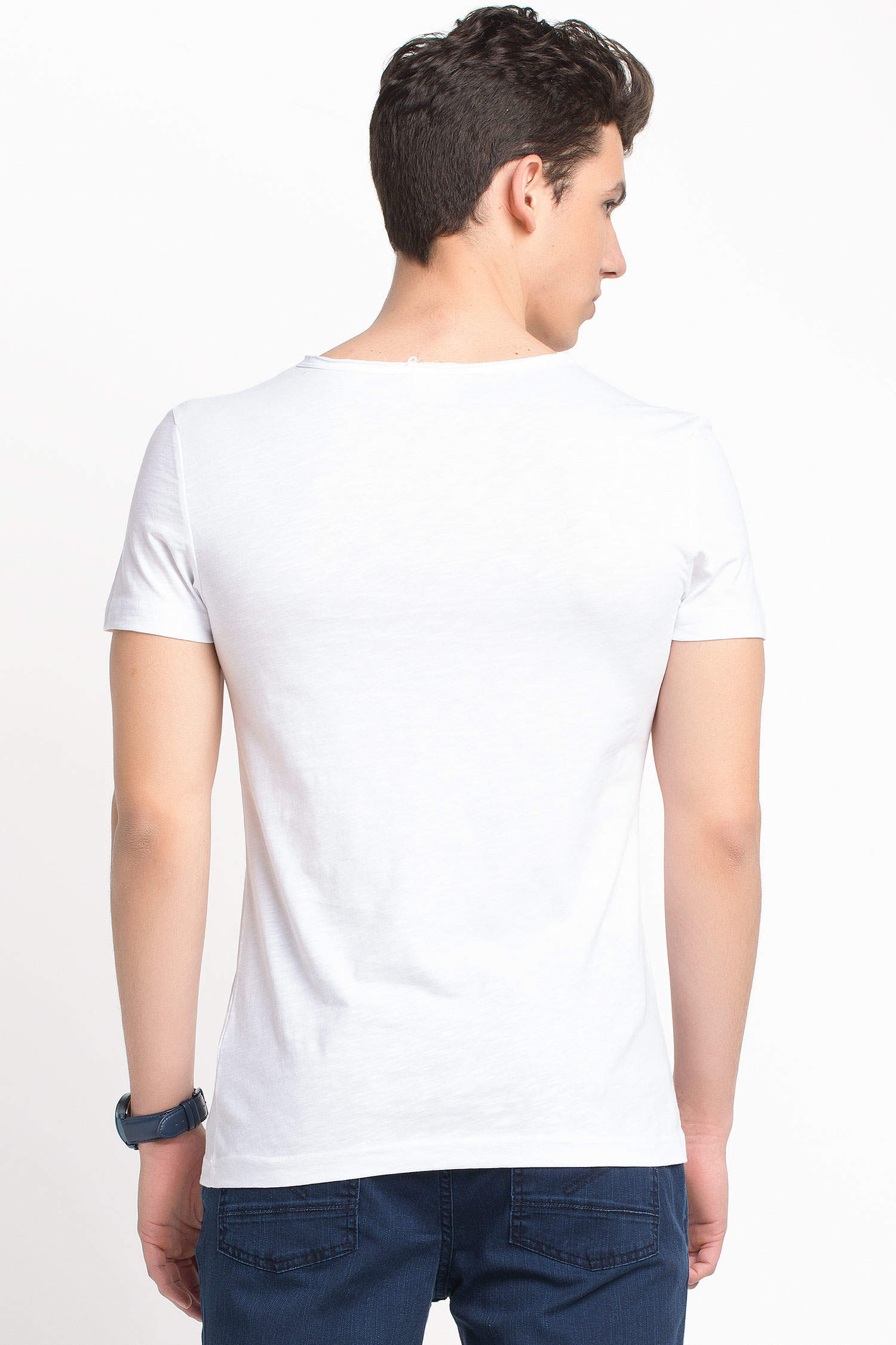Defacto Yaka Detaylı Basic T-shirt. 3