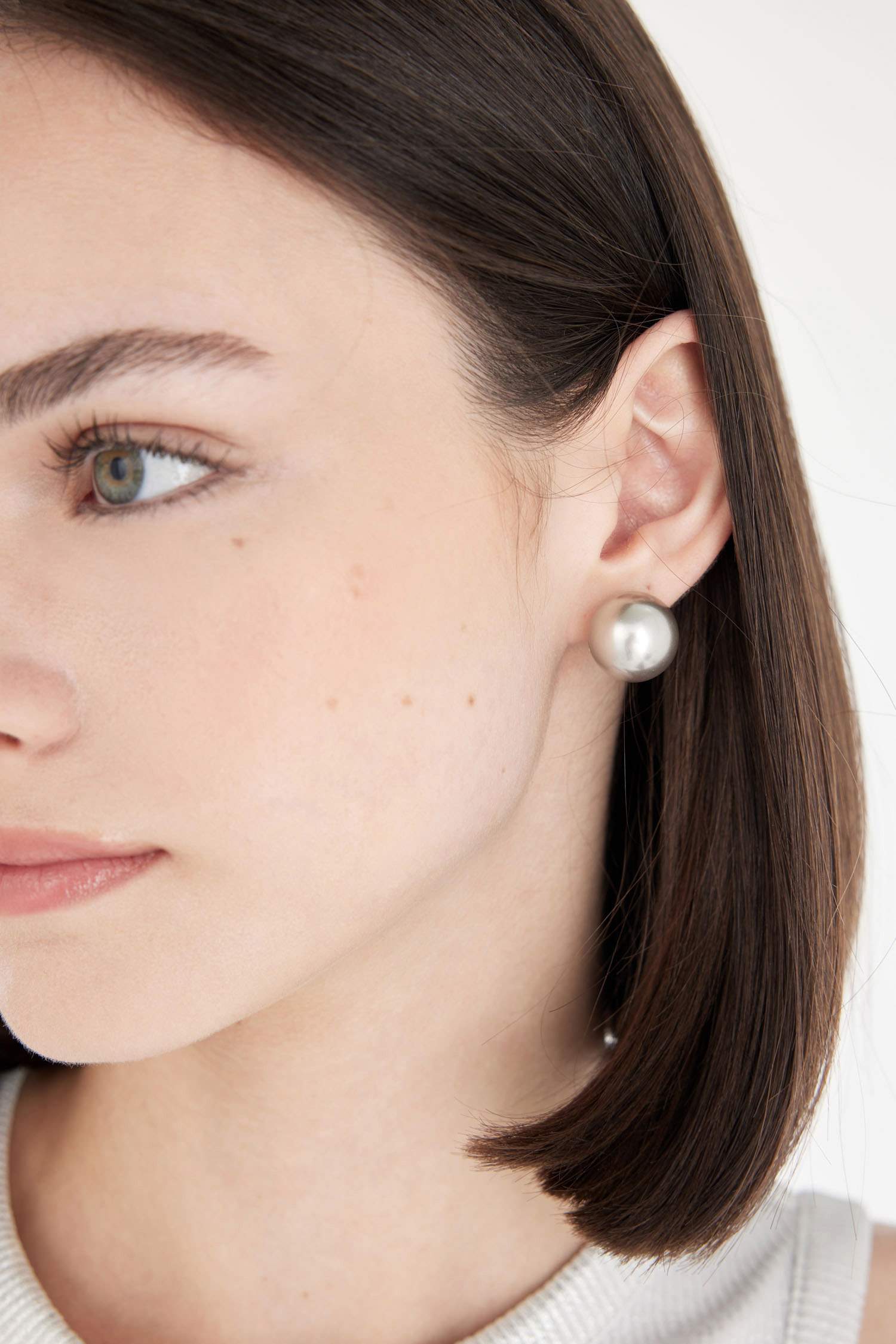 Kadın İncili Silver Küpe