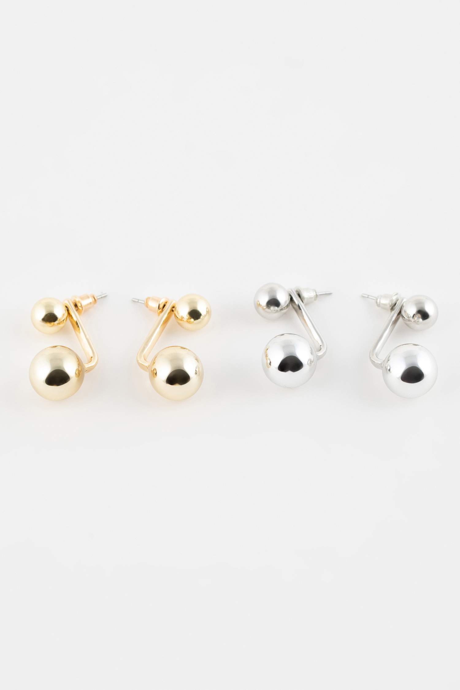 Kadın 2'li Top Küpe