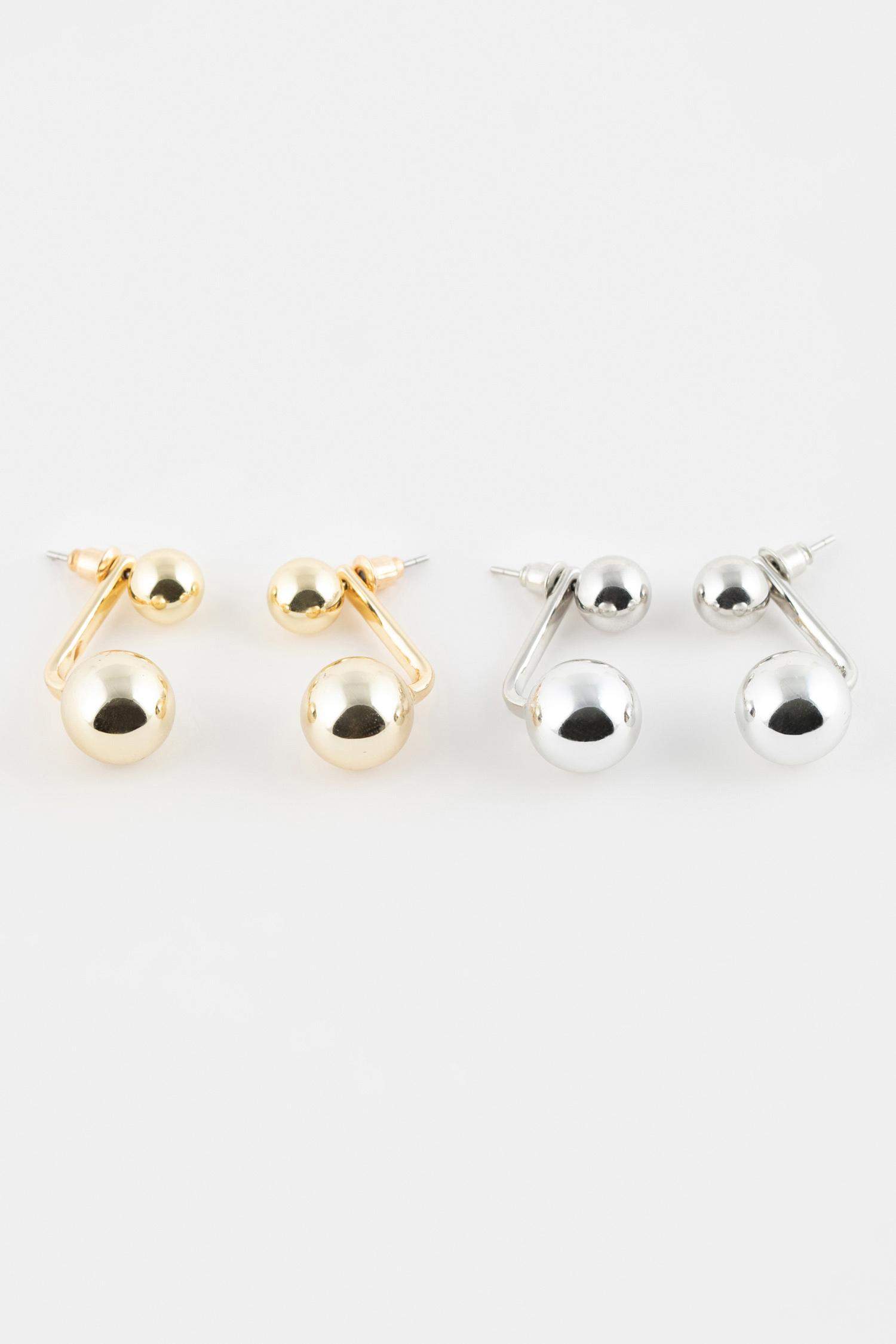 Kadın 2'li Top Küpe