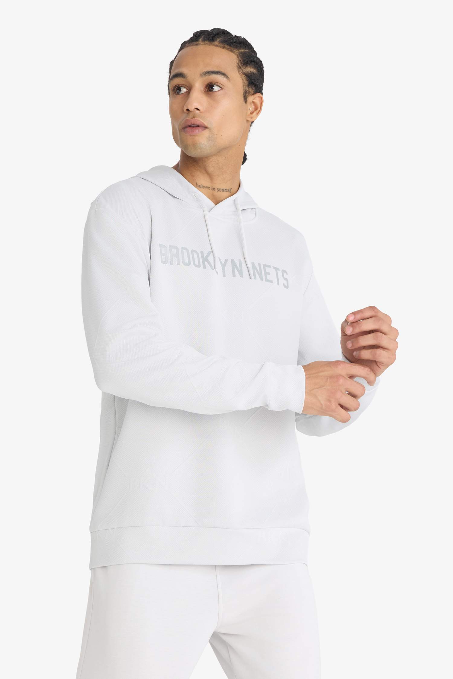 DeFactoFit NBA Brooklyn Nets Standart Fit Kapüşonlu Jakarlı Sweatshirt