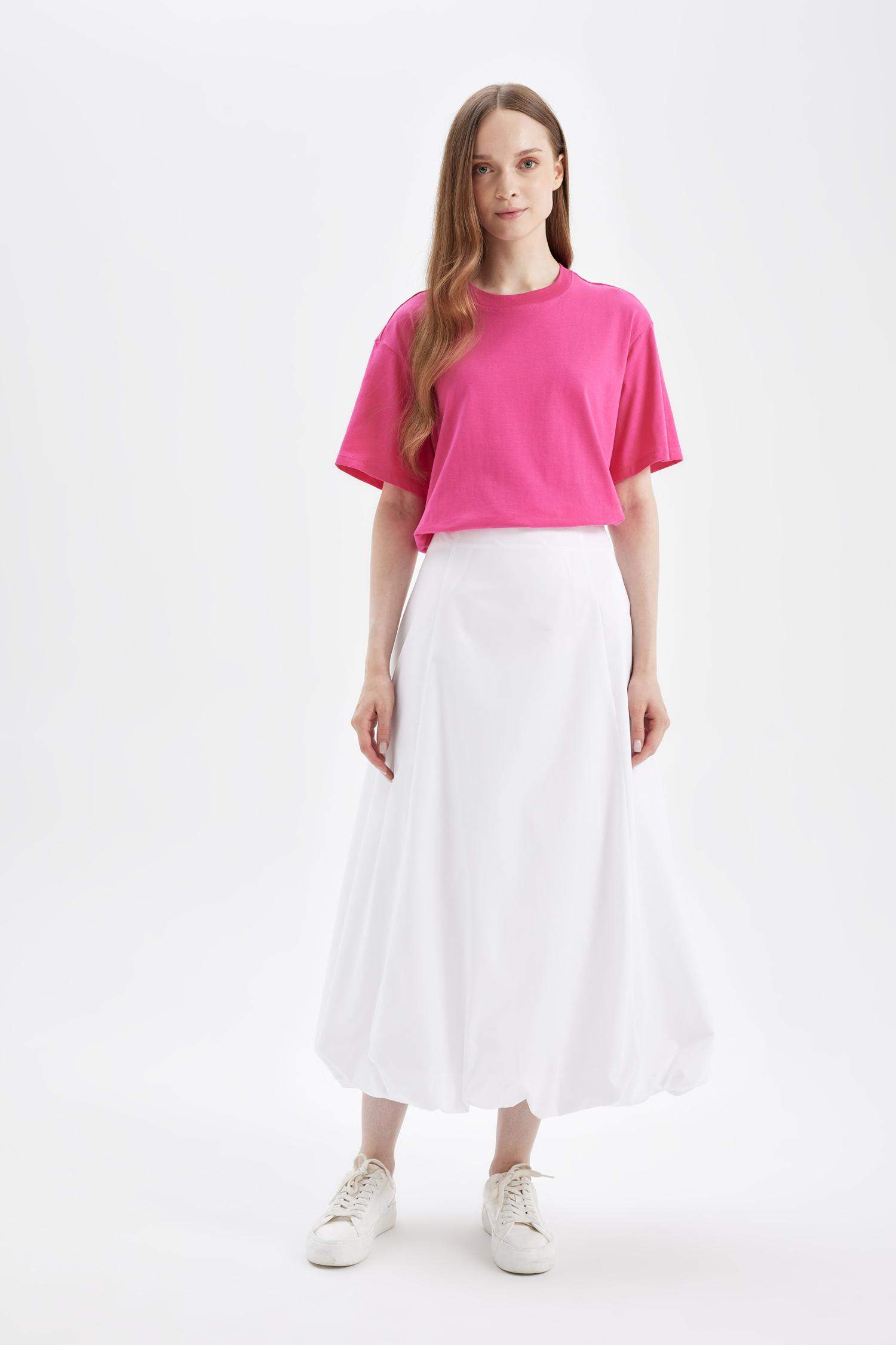 Balloon Fit Poplin Skirt
