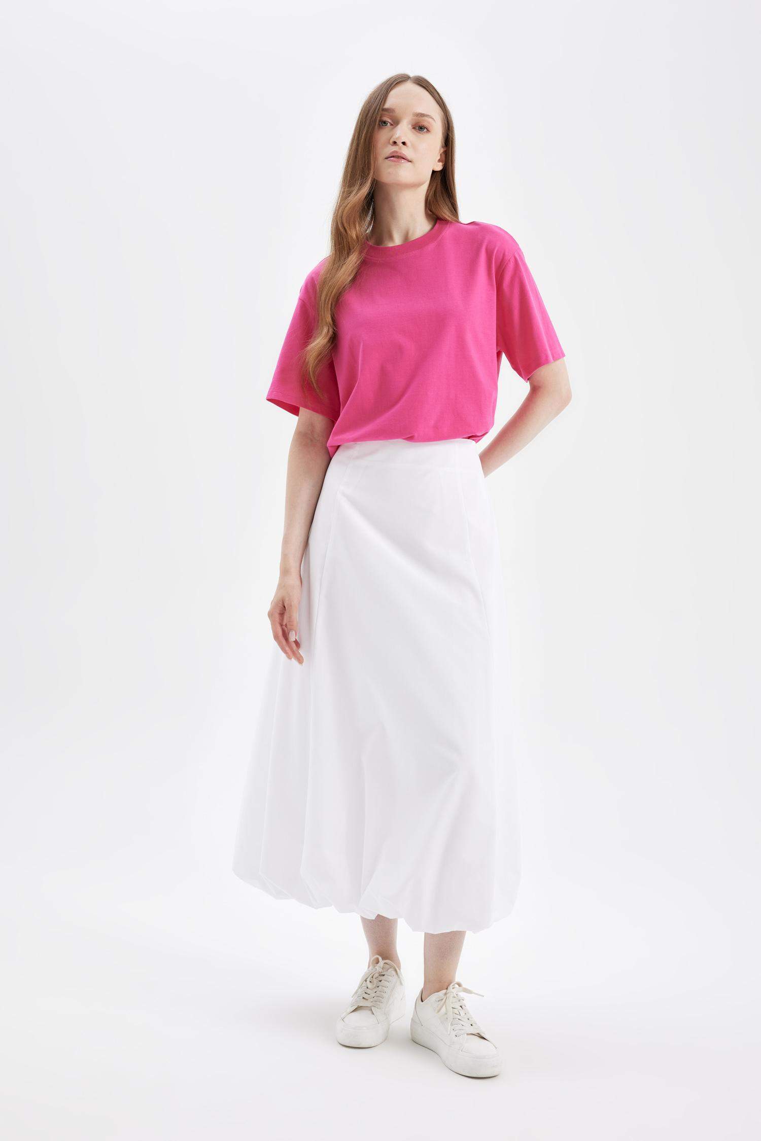 Balloon Fit Poplin Skirt