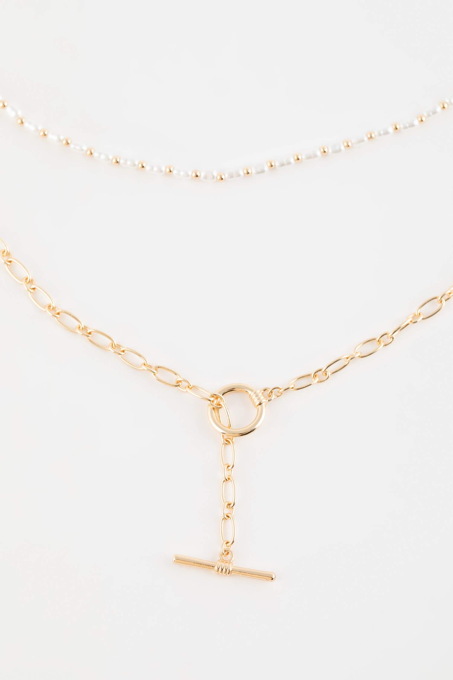 Woman 2 Piece Gold Necklace