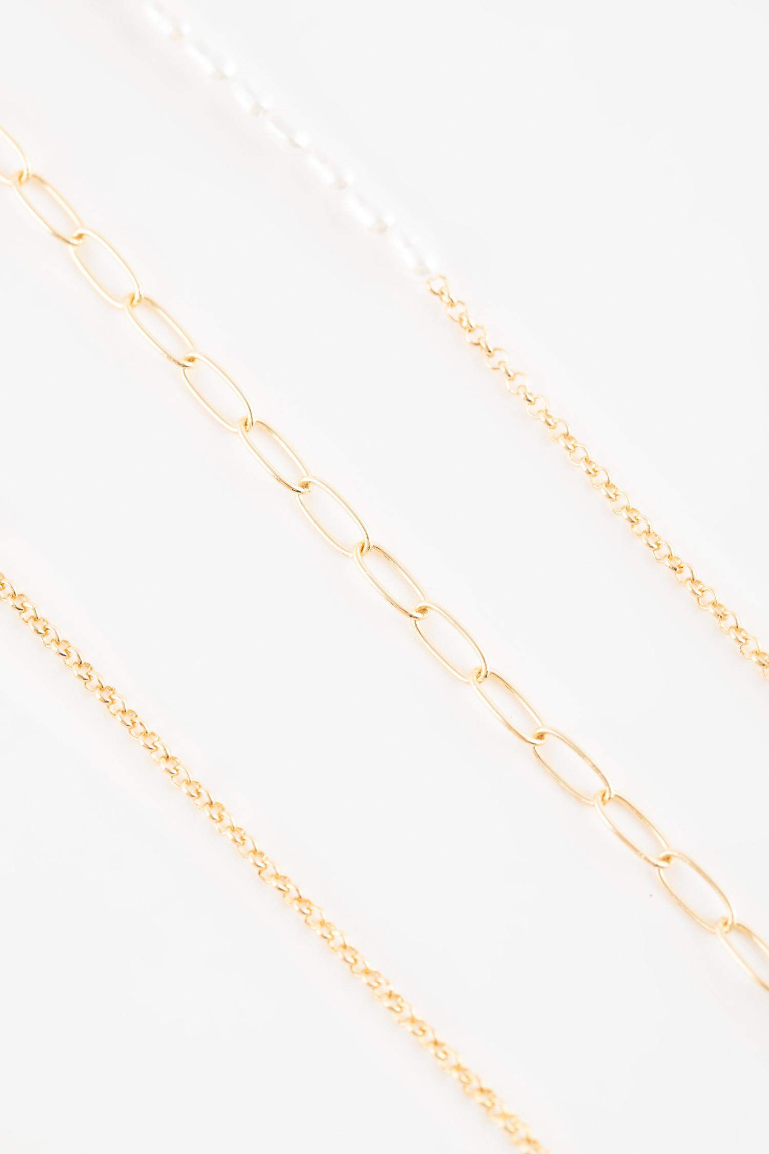 Kadın 3'lü Yıldız ve İncili Kolye