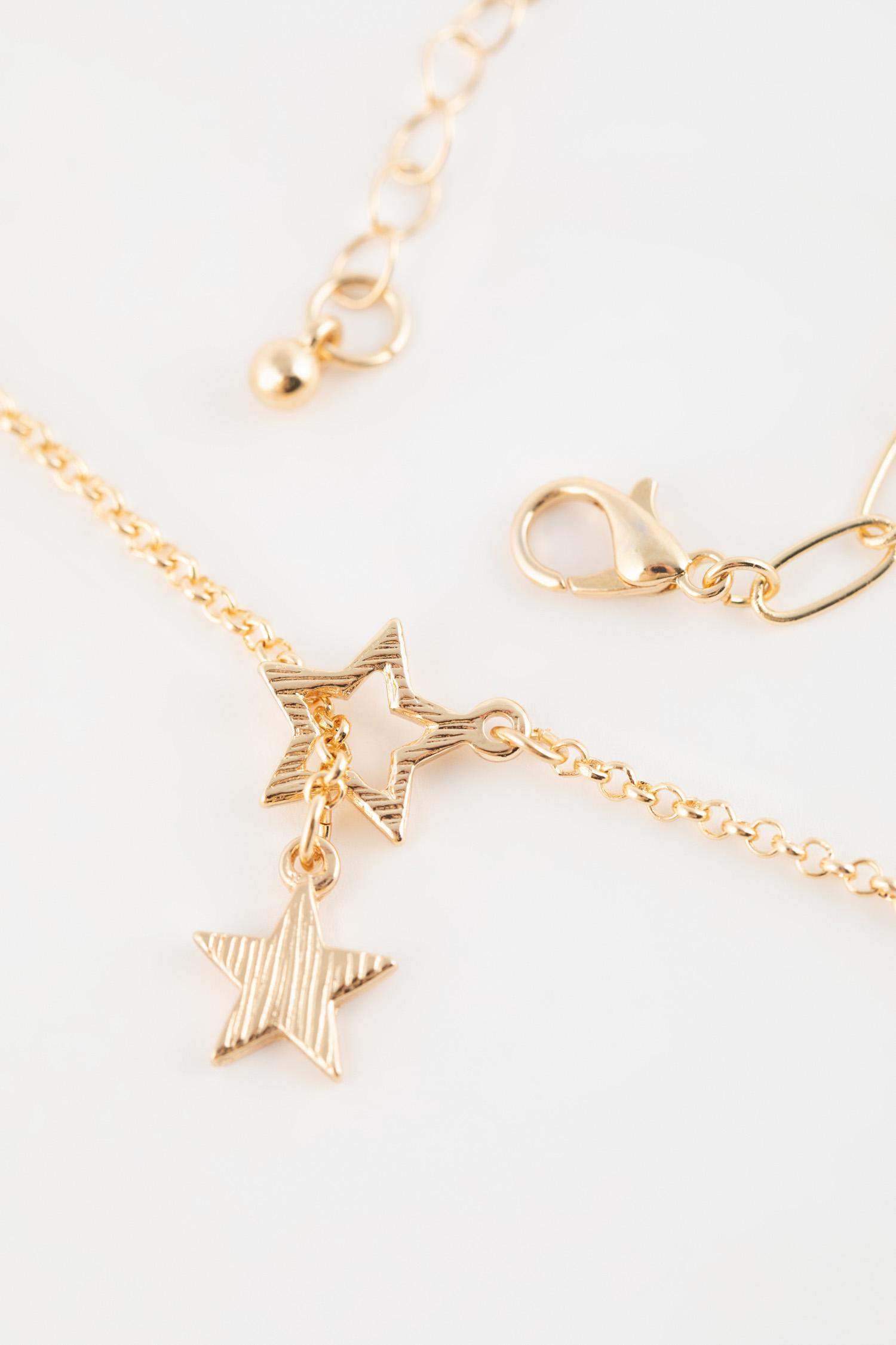 Kadın 3'lü Yıldız ve İncili Kolye