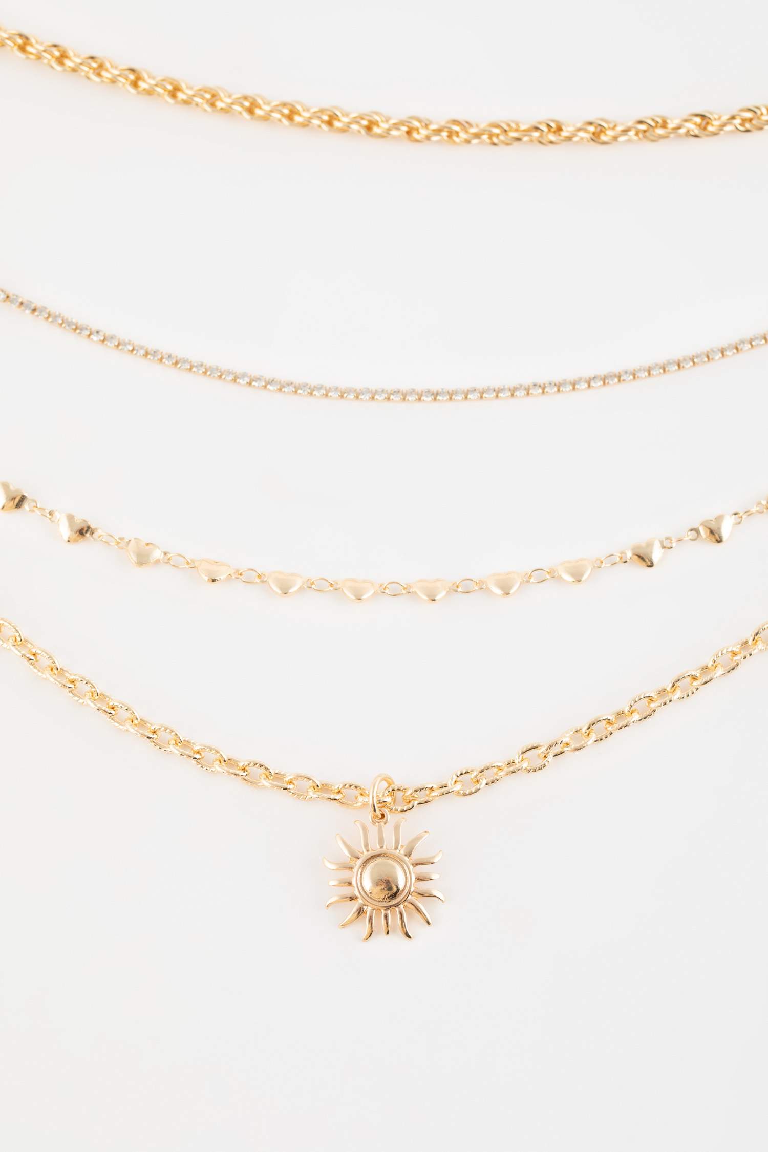 Золотое колье для женщин, 4 шт