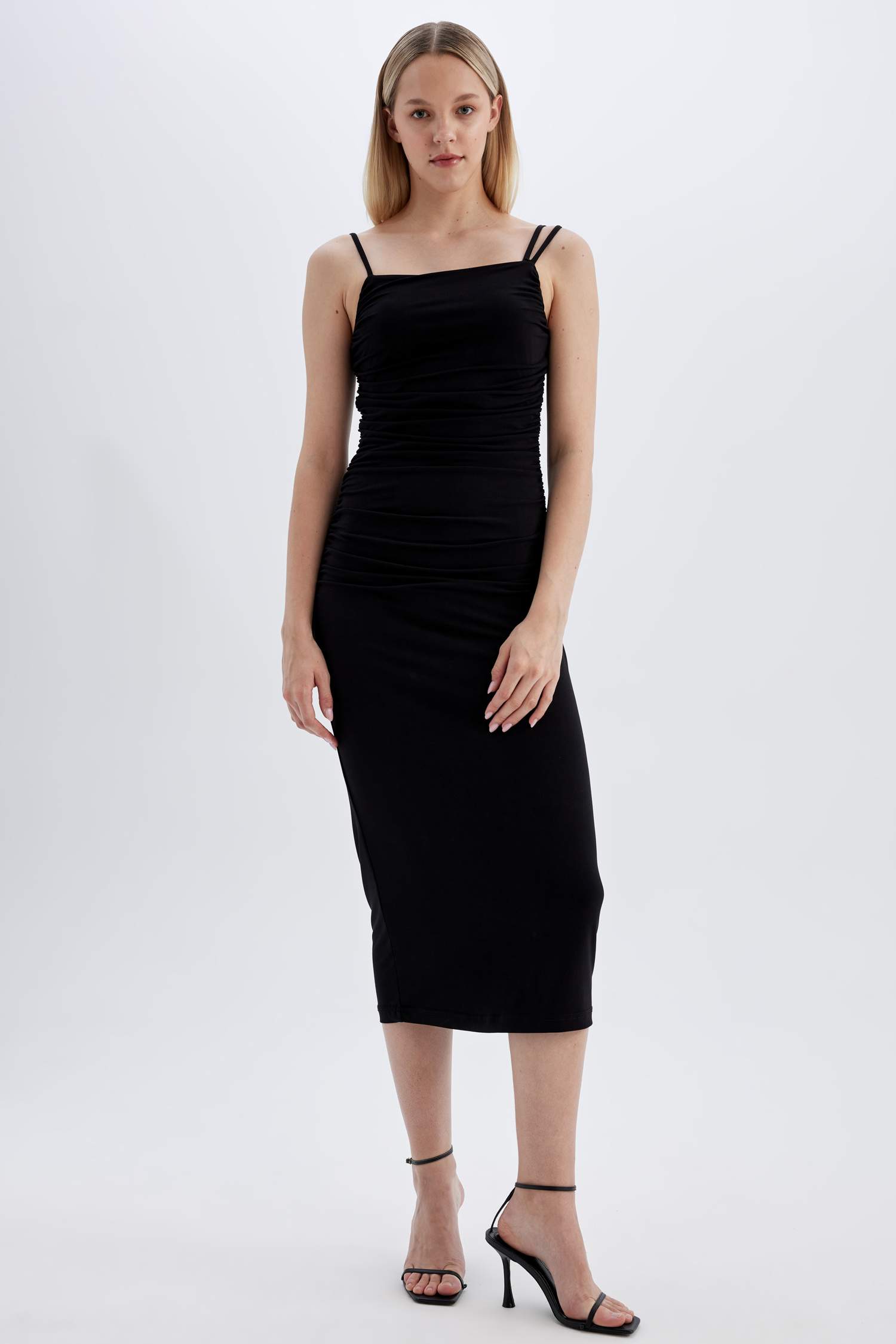 Bodycon Strappy Midi Dress