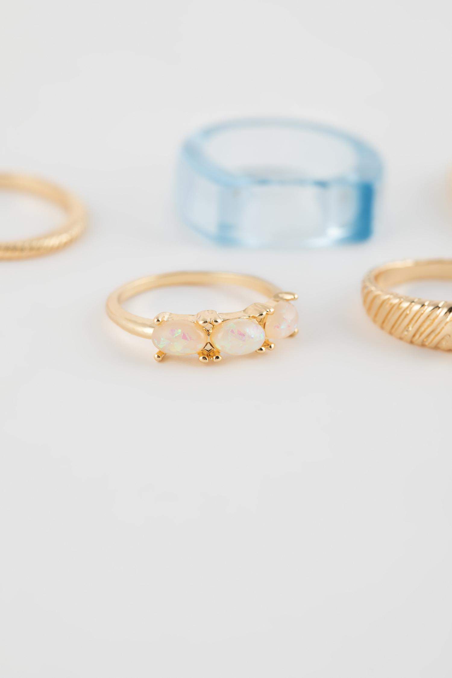 Kadın 5'li Renkli Yüzük