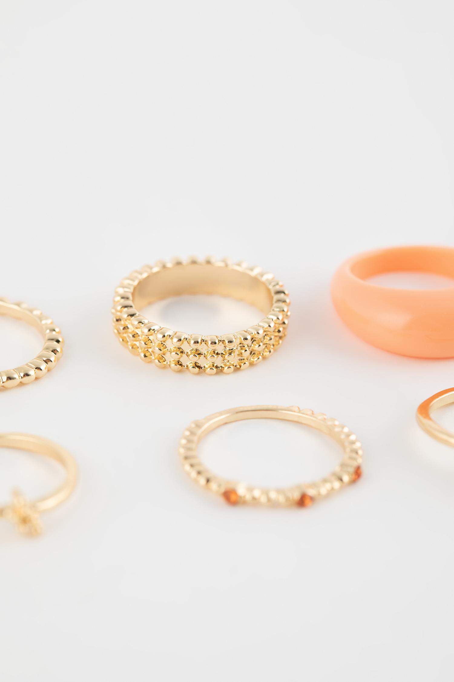 Kadın 8'li Renkli Yüzük