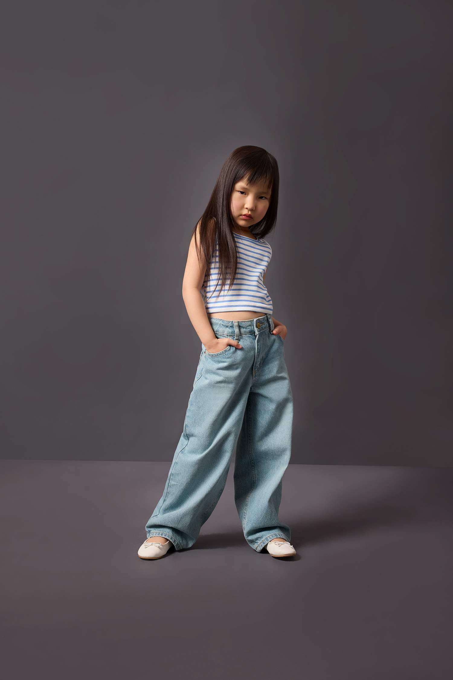 Girl Barrel Fit Oval Leg Jeans