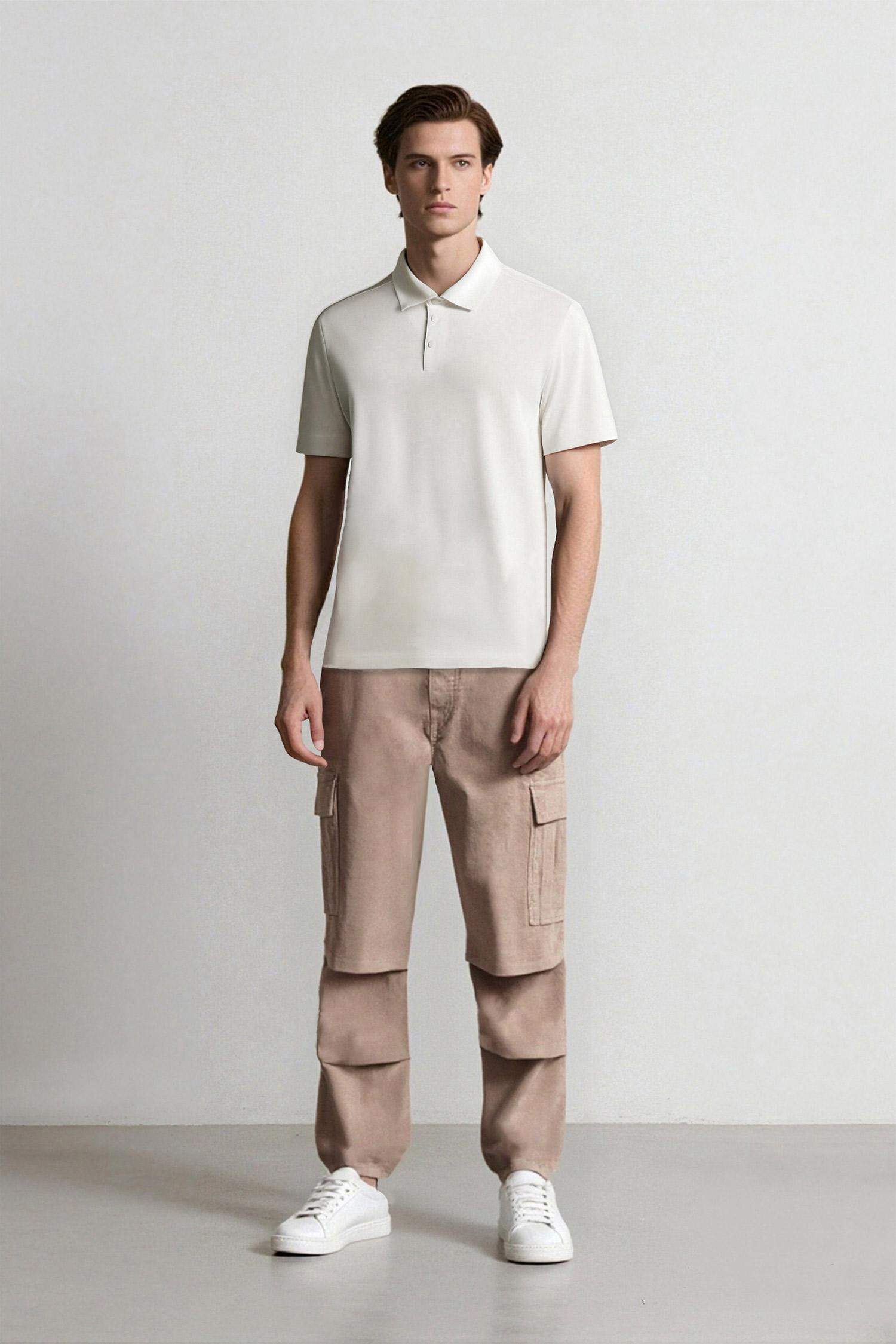 بنطلون قطيفة وايد ليج برجل واسع بجيب