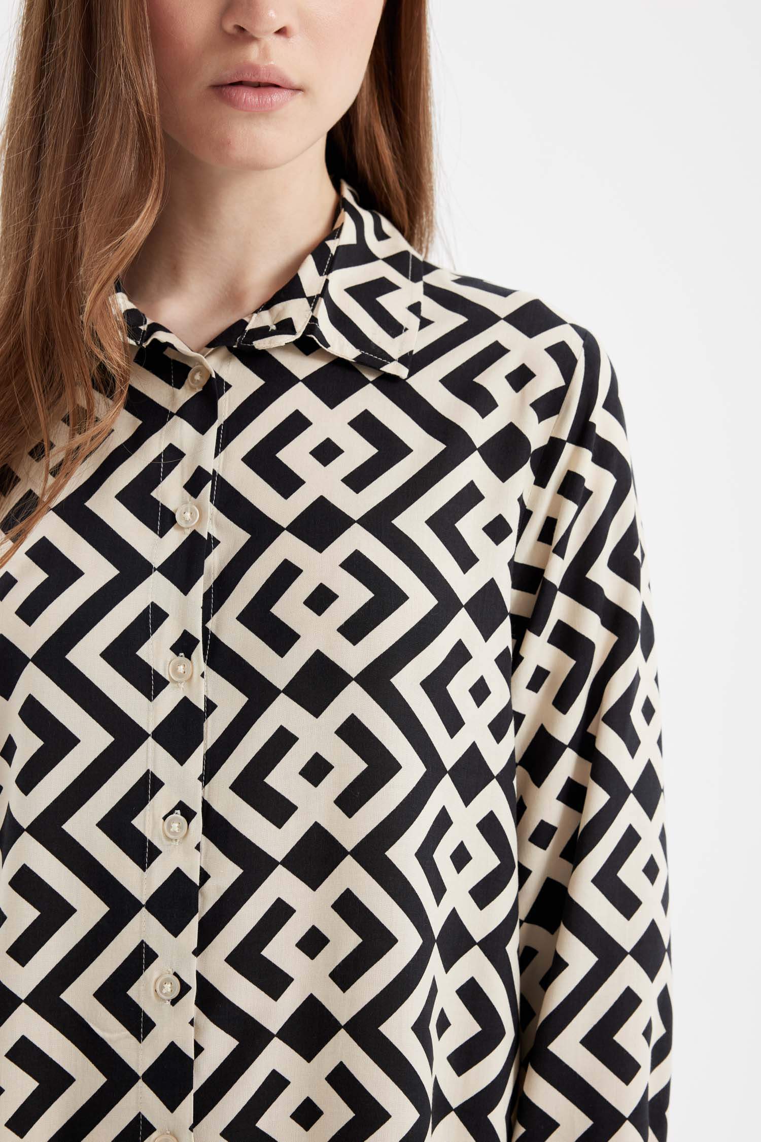 Regular Fit Printed Long Sleeve Tunic