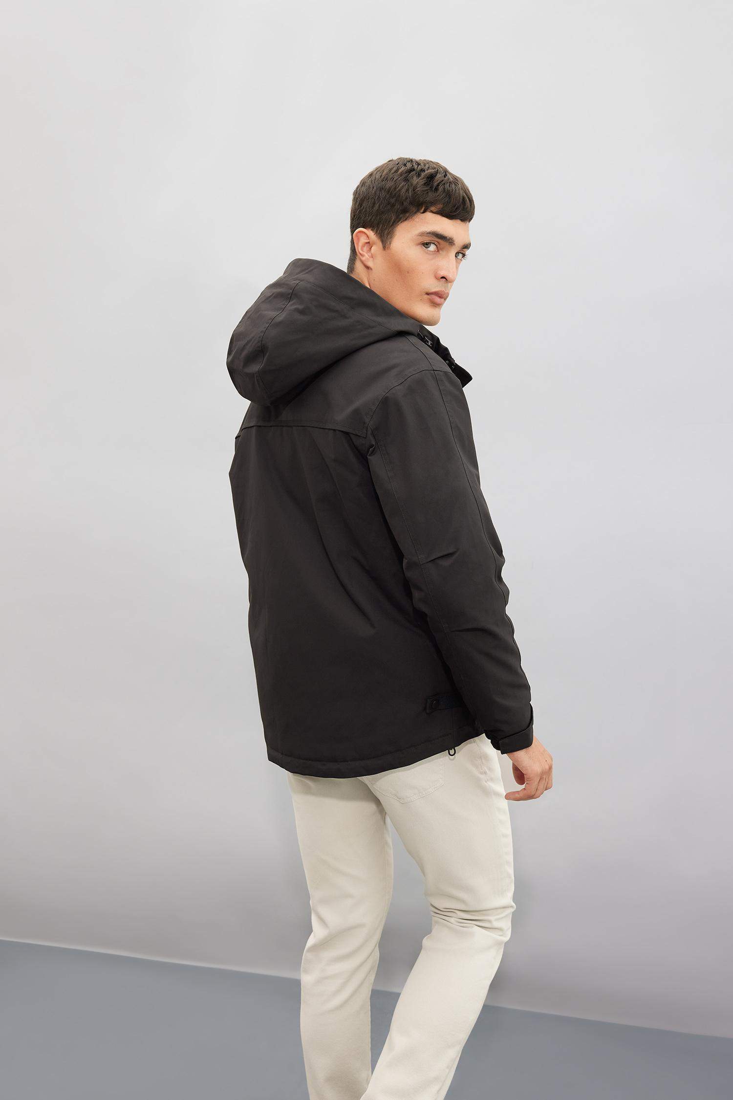 Hooded Zippered Pocketed Waterproof Light Thin Raincoat