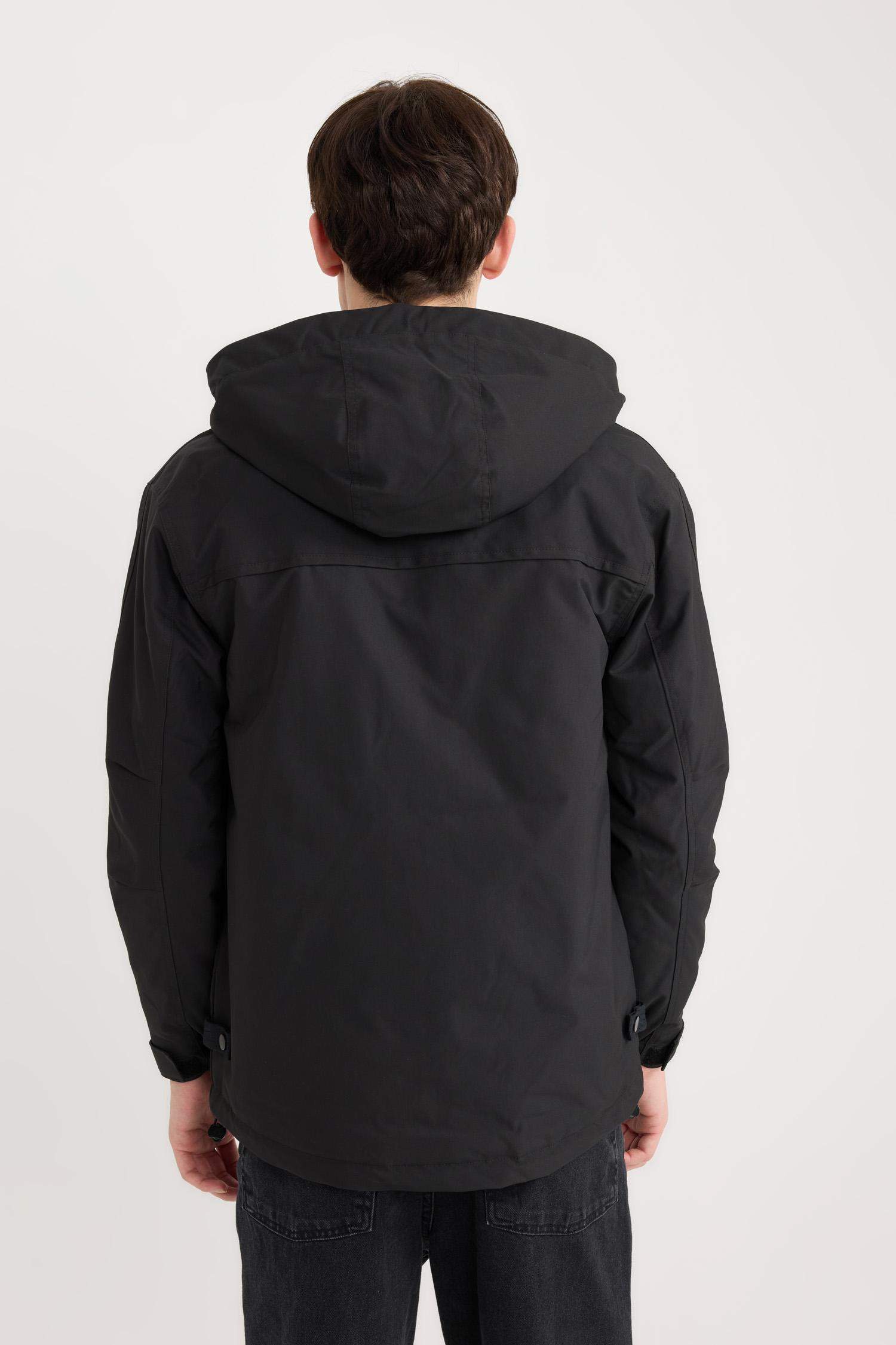 Hooded Zippered Pocketed Waterproof Light Thin Raincoat