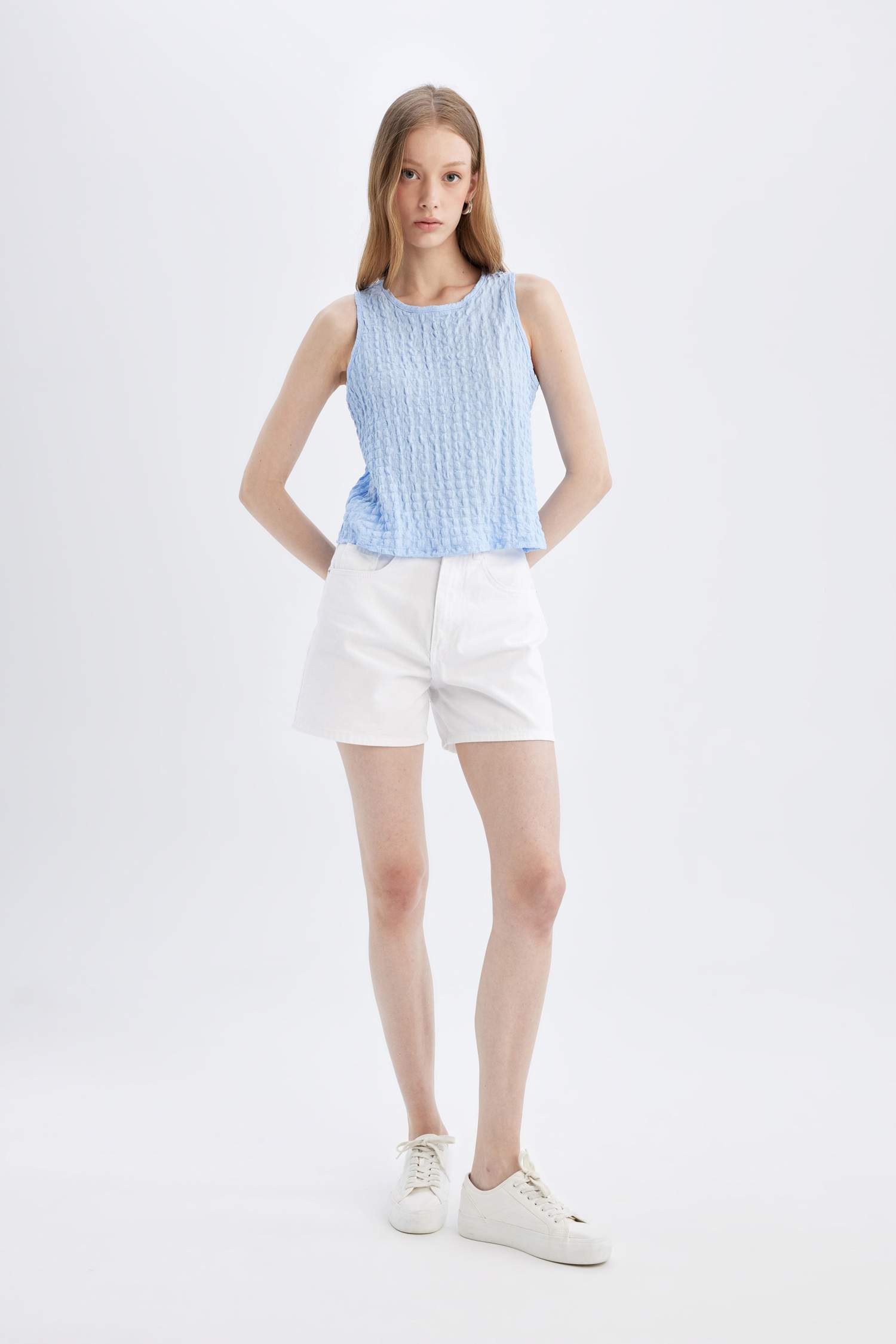 Regular Fit Halter Neck Wrap Sleeveless Blouse