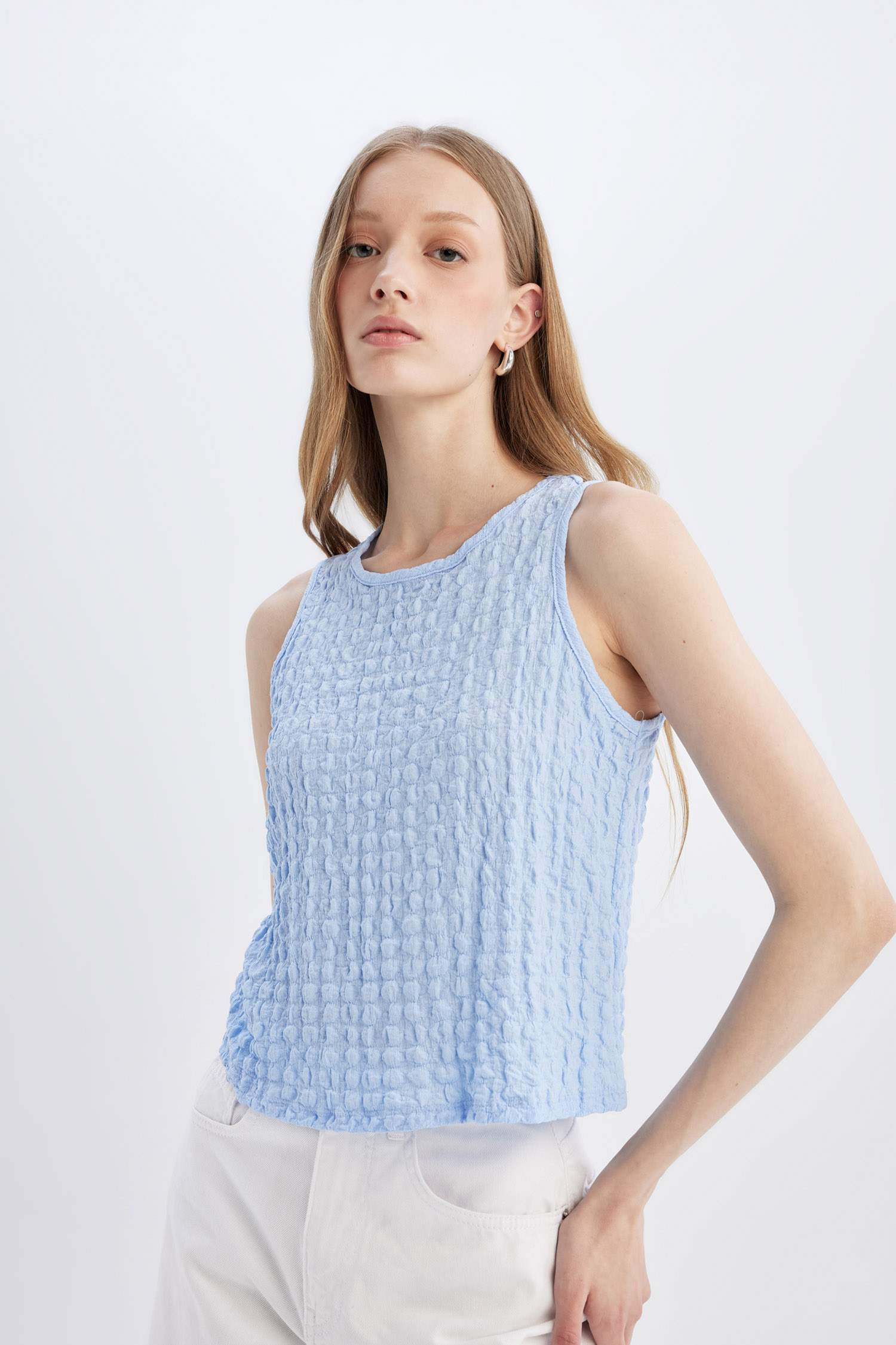 Regular Fit Halter Neck Wrap Sleeveless Blouse