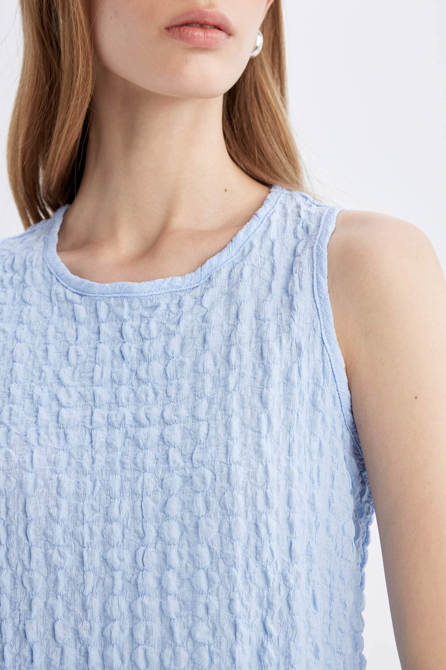 Regular Fit Halter Neck Wrap Sleeveless Blouse