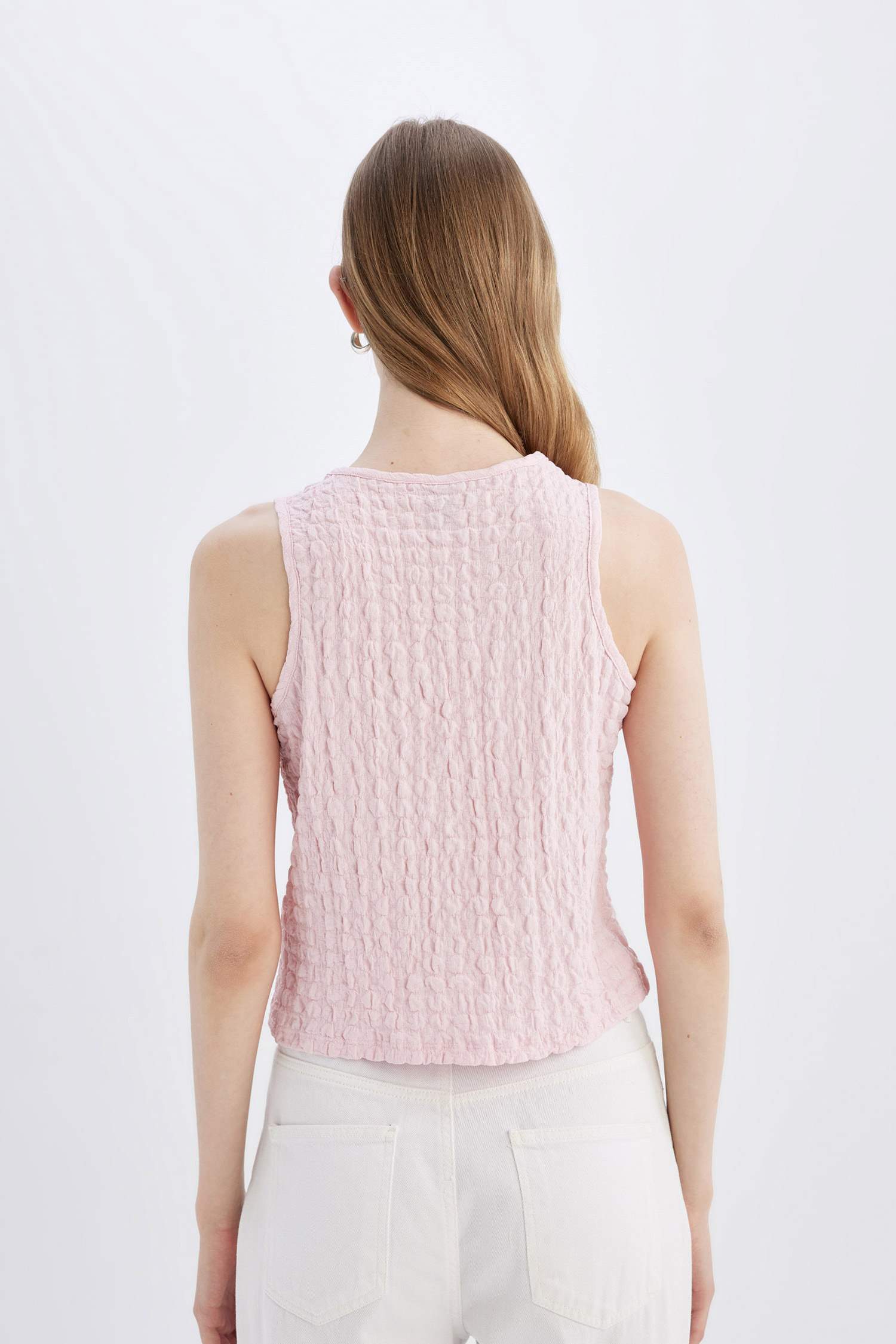 Regular Fit Yuvarlak Yaka Basic Düz Bürümcük Atlet