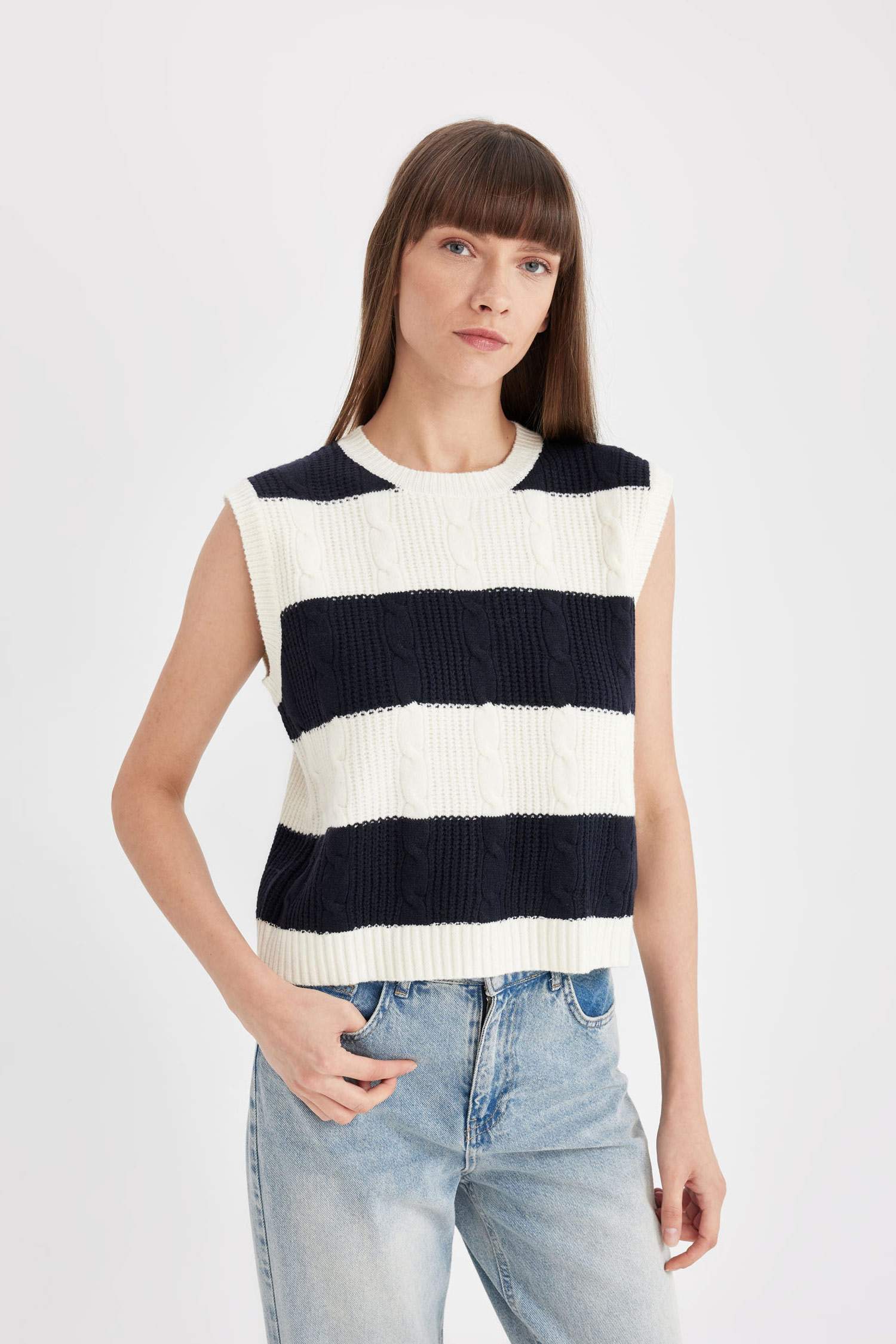 қалыпты пішім дөңгелек жаға Жилет