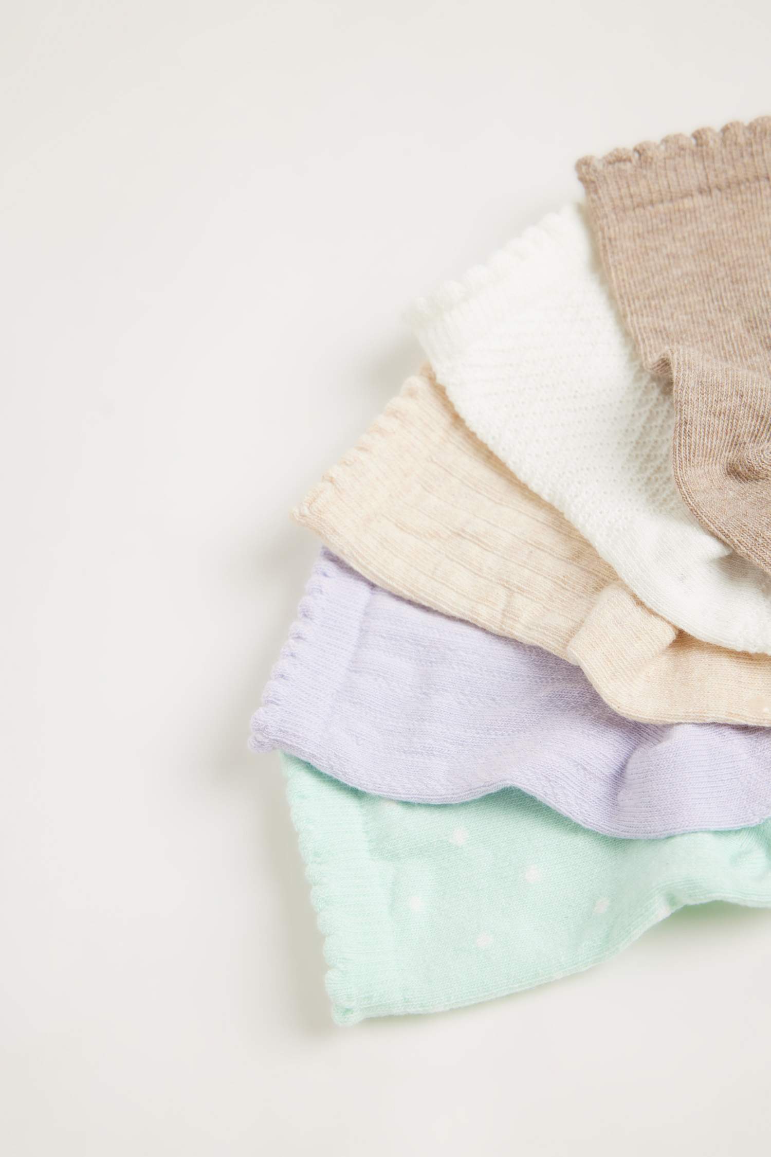 جوارب طويلة قطن بناتي - 5 قطع