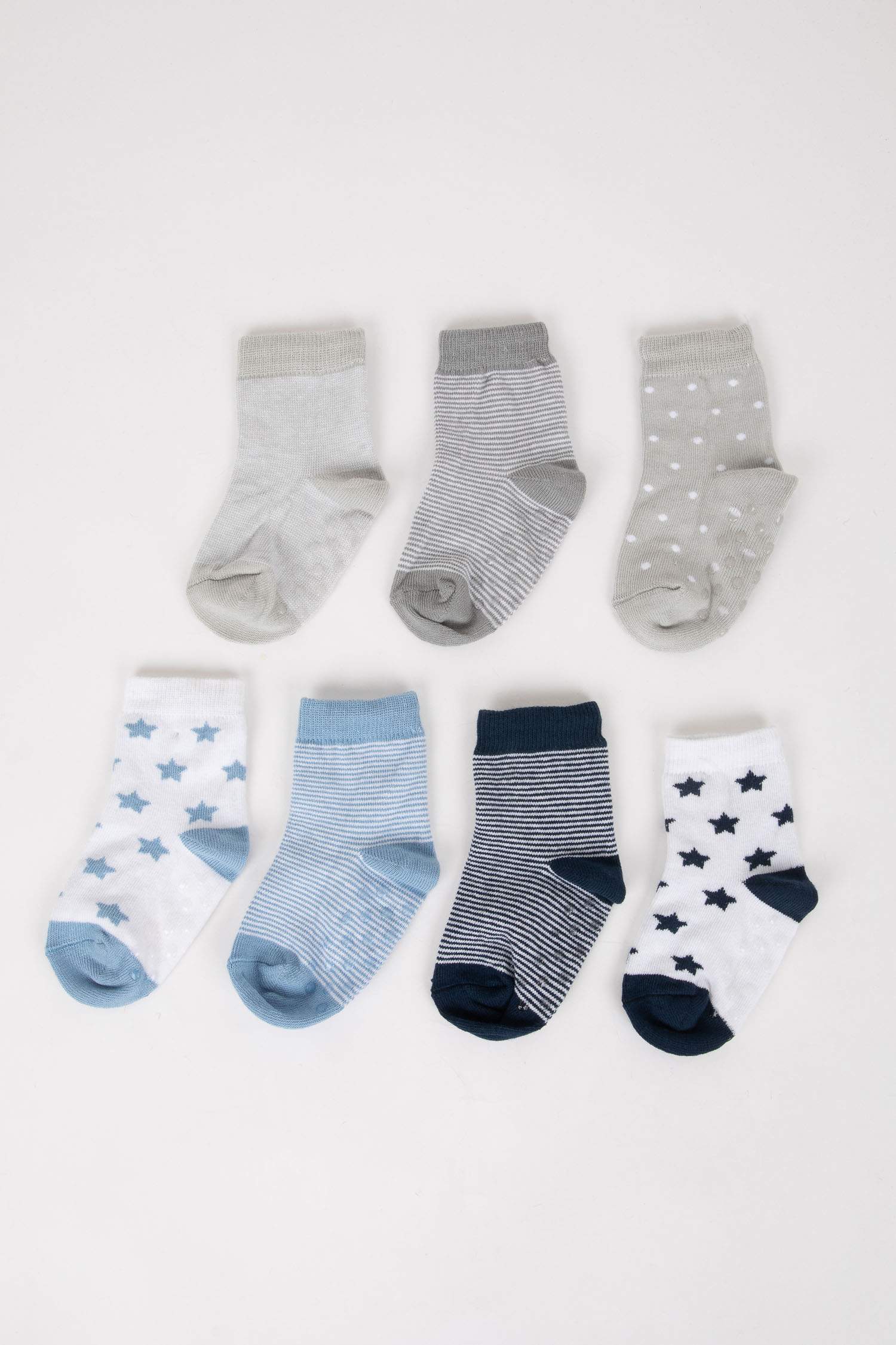 جوارب طويلة قطن ولادي - 7 قطع