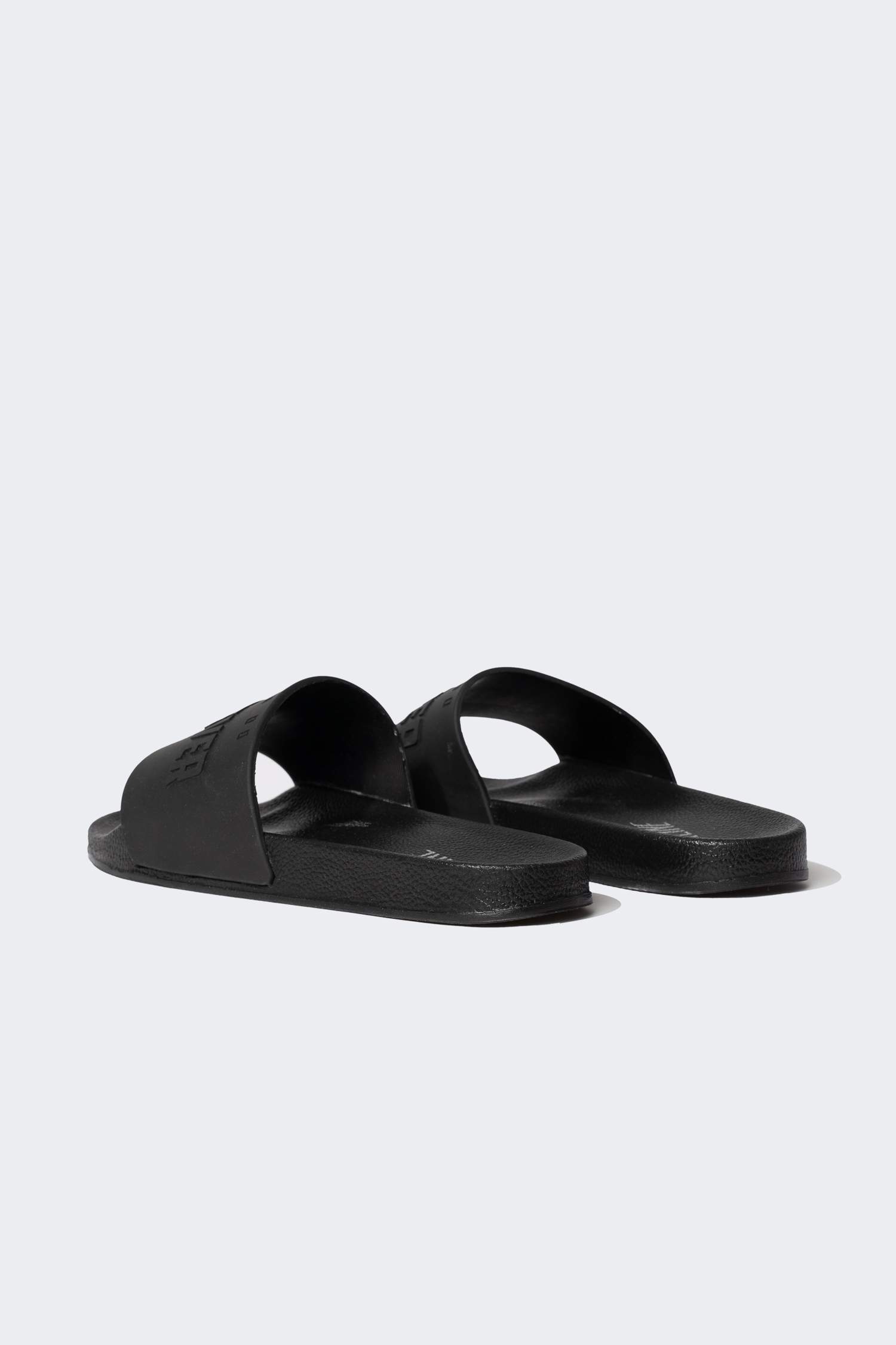 Black Man Men Flat Sole Slip On Faux Leather Slippers 3128116