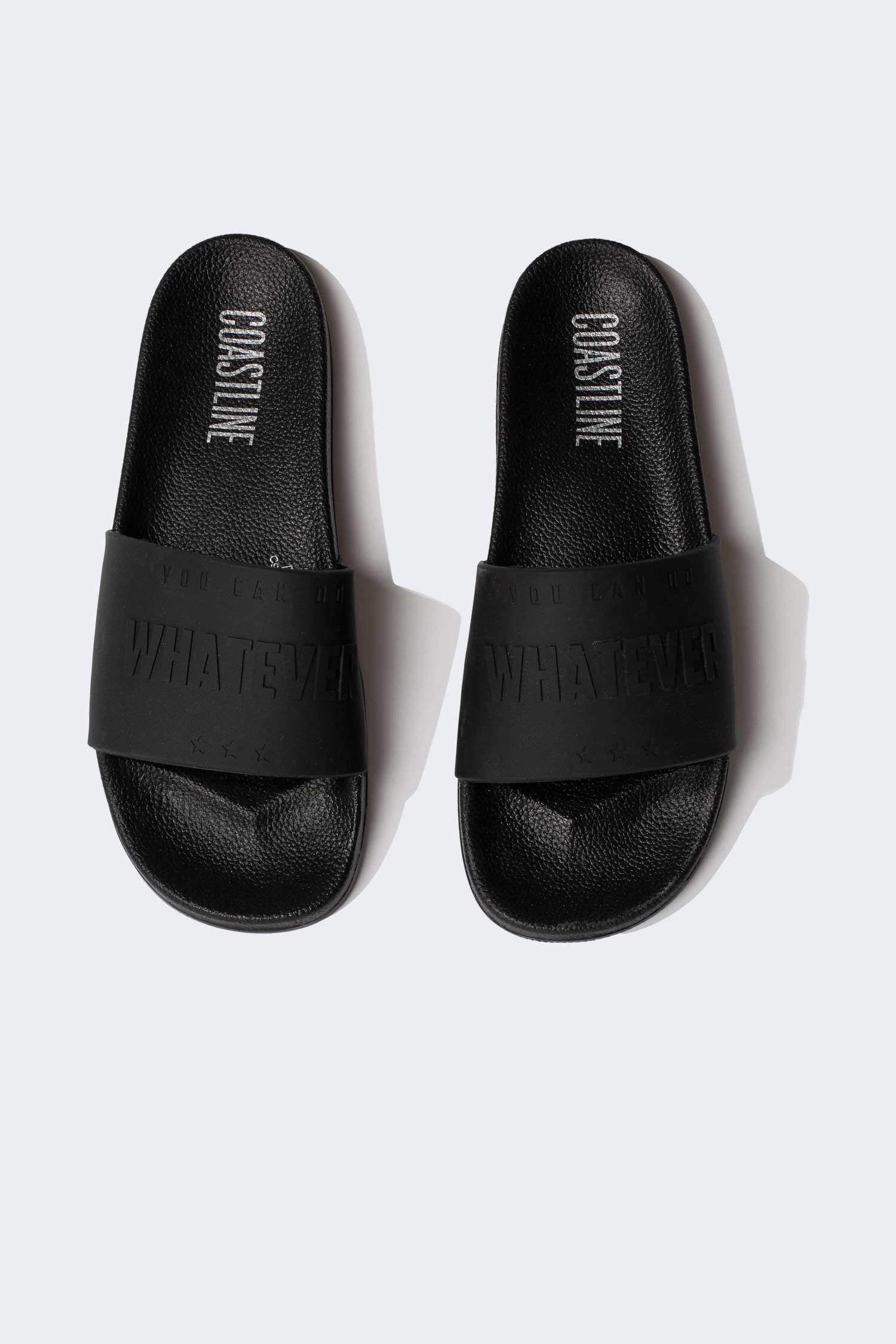 Black MAN Men Flat Sole Slip On Faux Leather Slippers 3128116