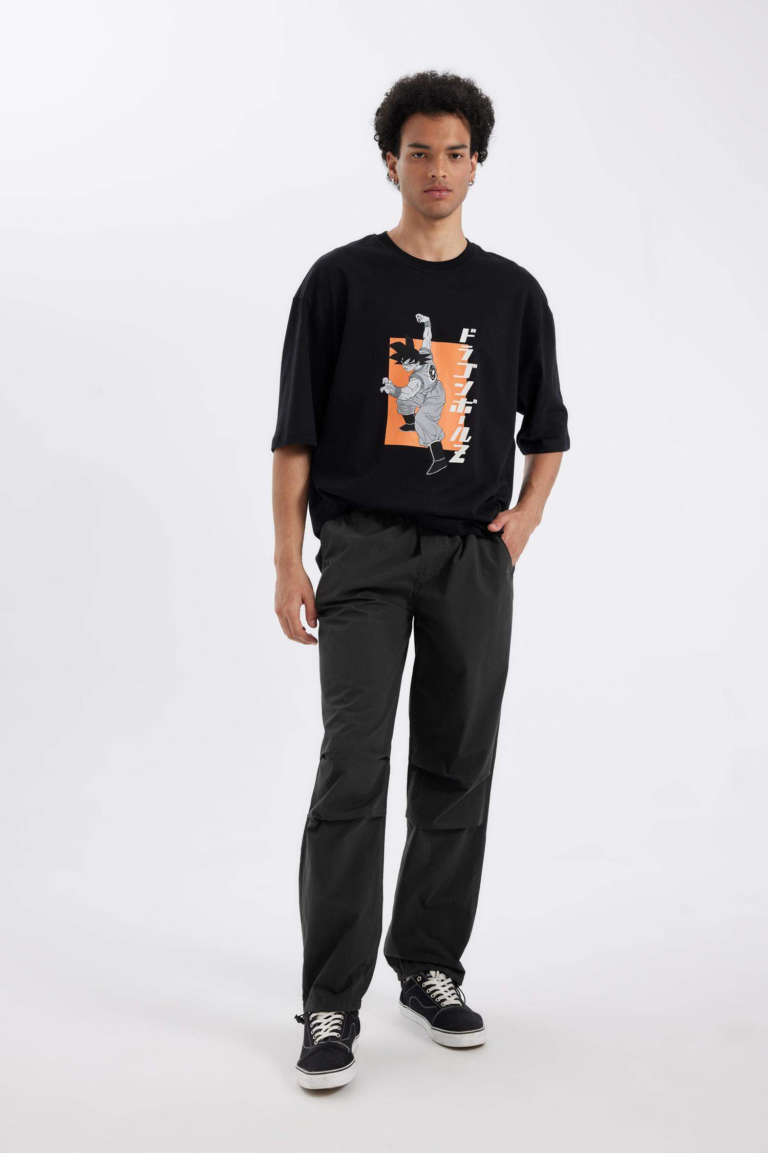 %100 Pamuk Yazlık Jogger Pantolon Wide Leg Bol Rahat Kesim Paraşüt Beli Bağcıklı Geniş Bol Paça