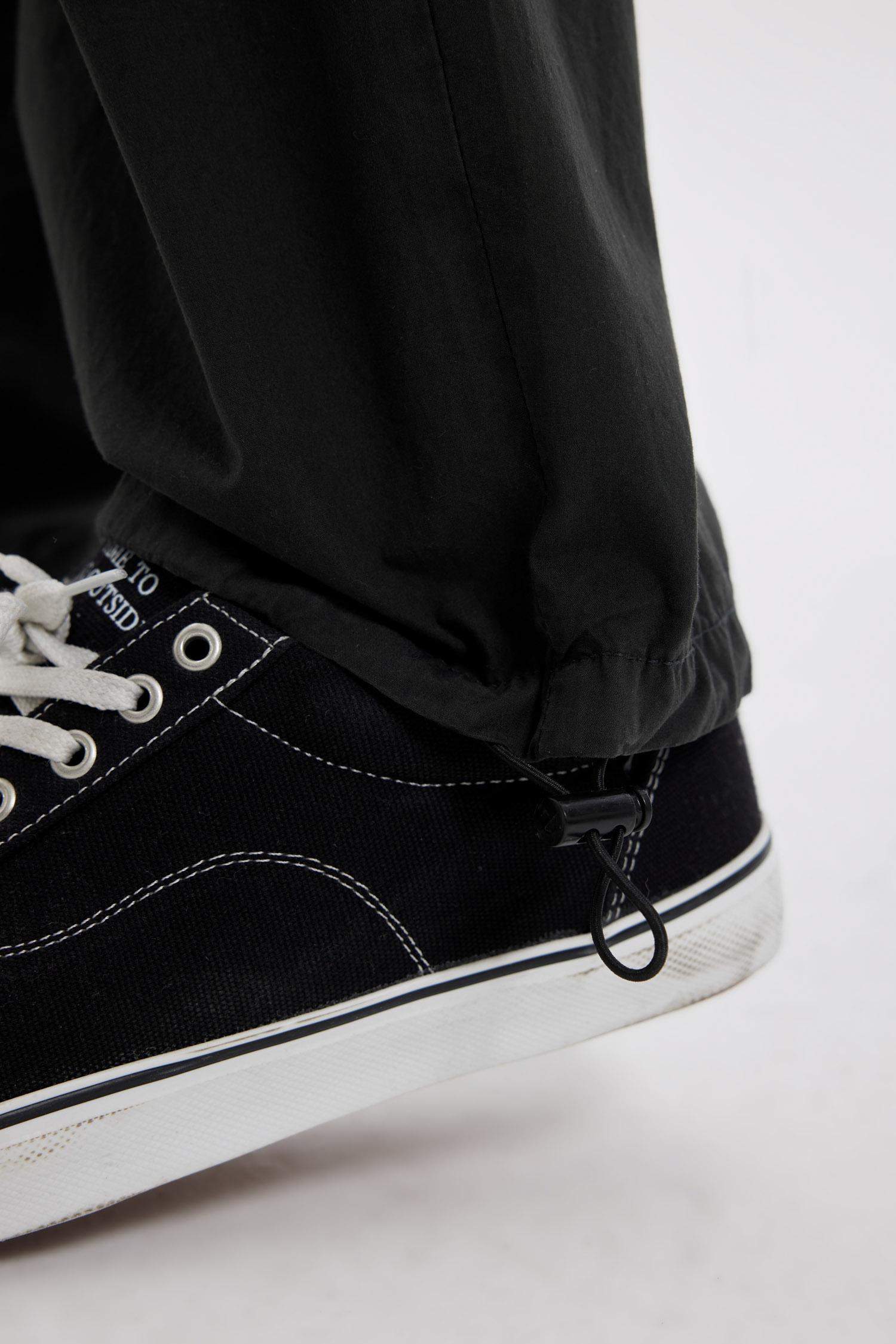 %100 Pamuk Yazlık Jogger Pantolon Wide Leg Bol Rahat Kesim Paraşüt Beli Bağcıklı Geniş Bol Paça