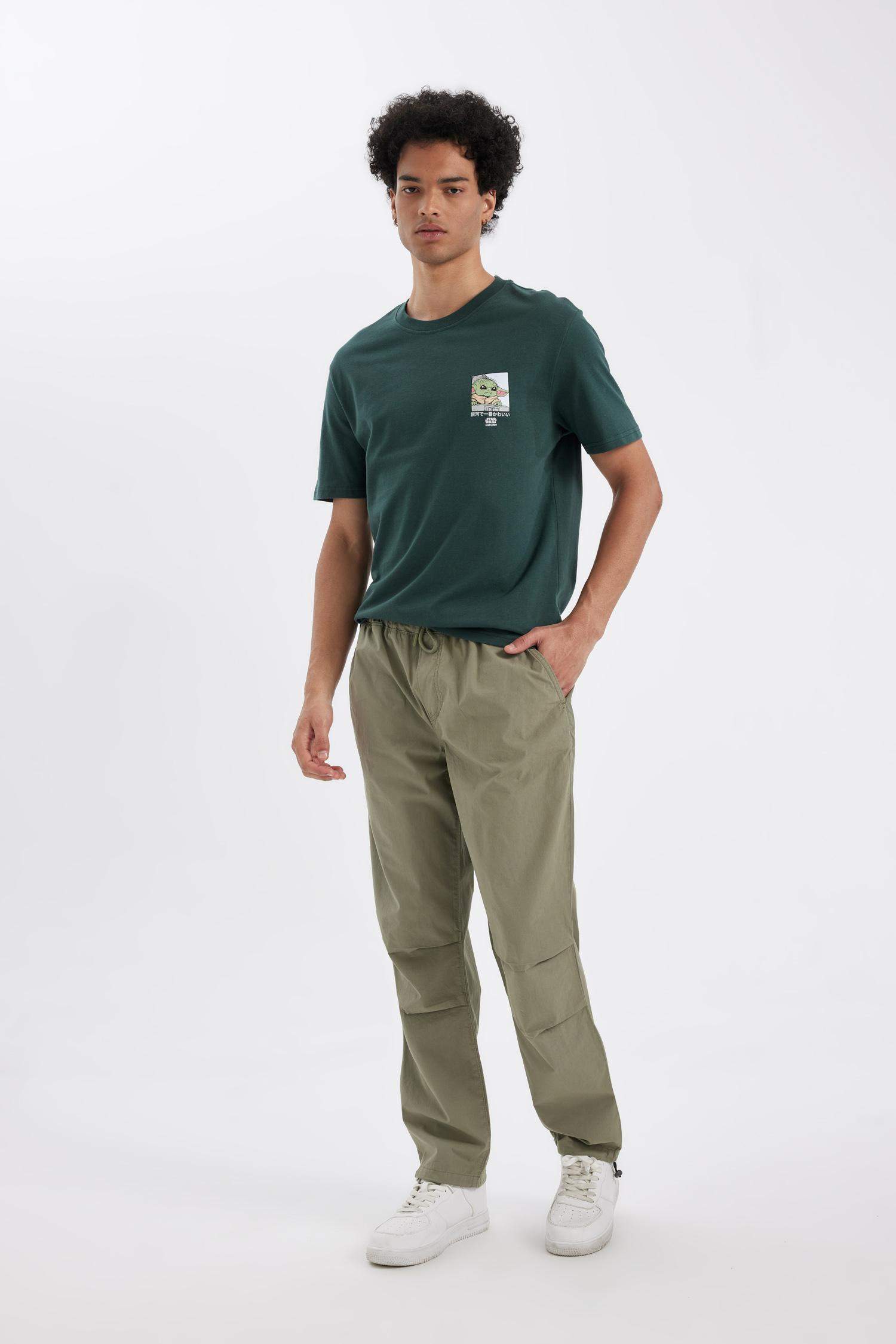 %100 Pamuk Yazlık Jogger Pantolon Wide Leg Bol Rahat Kesim Paraşüt Beli Bağcıklı Geniş Bol Paça