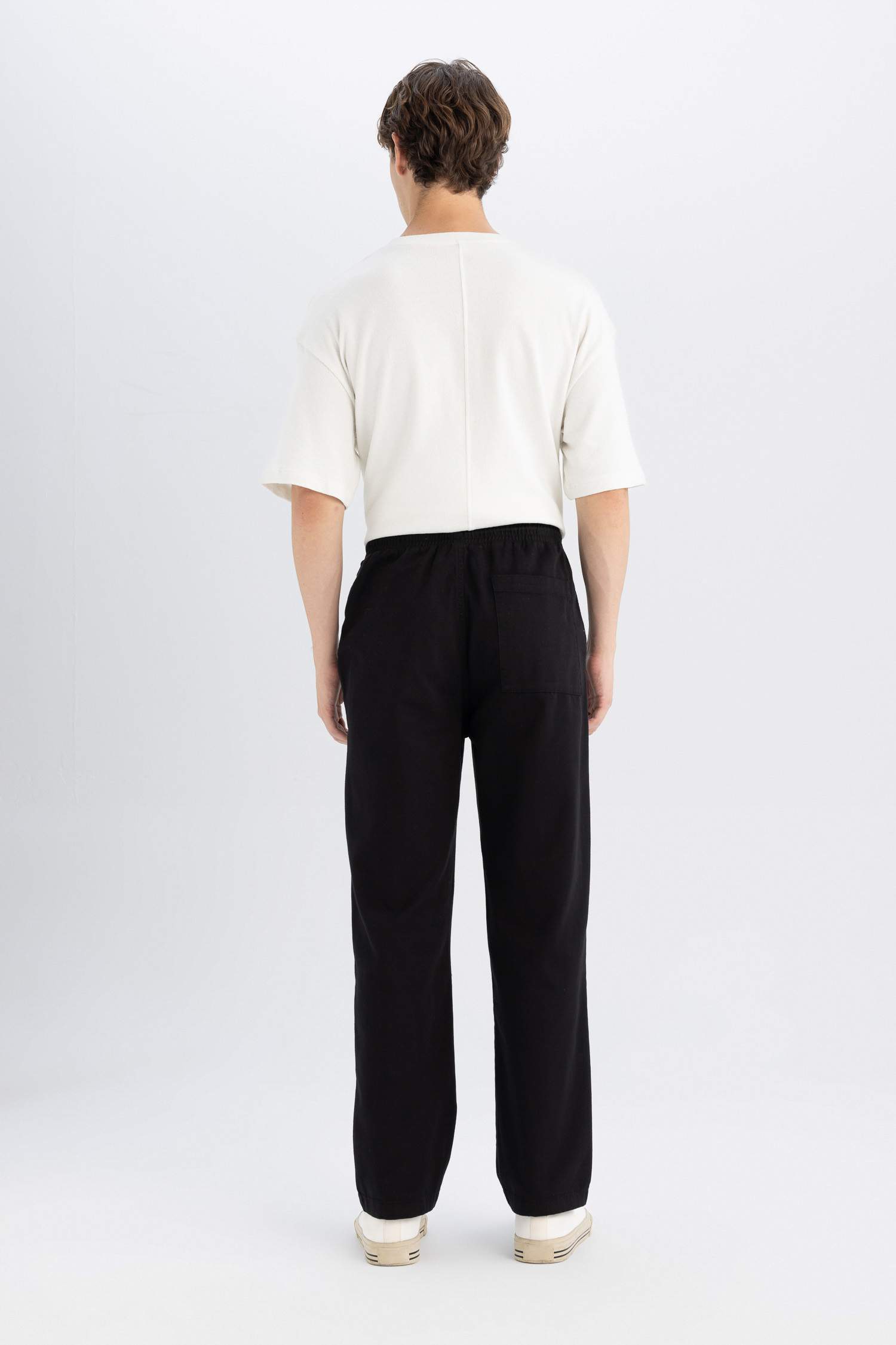 Wide Straight Cotton Parachute Style Trousers