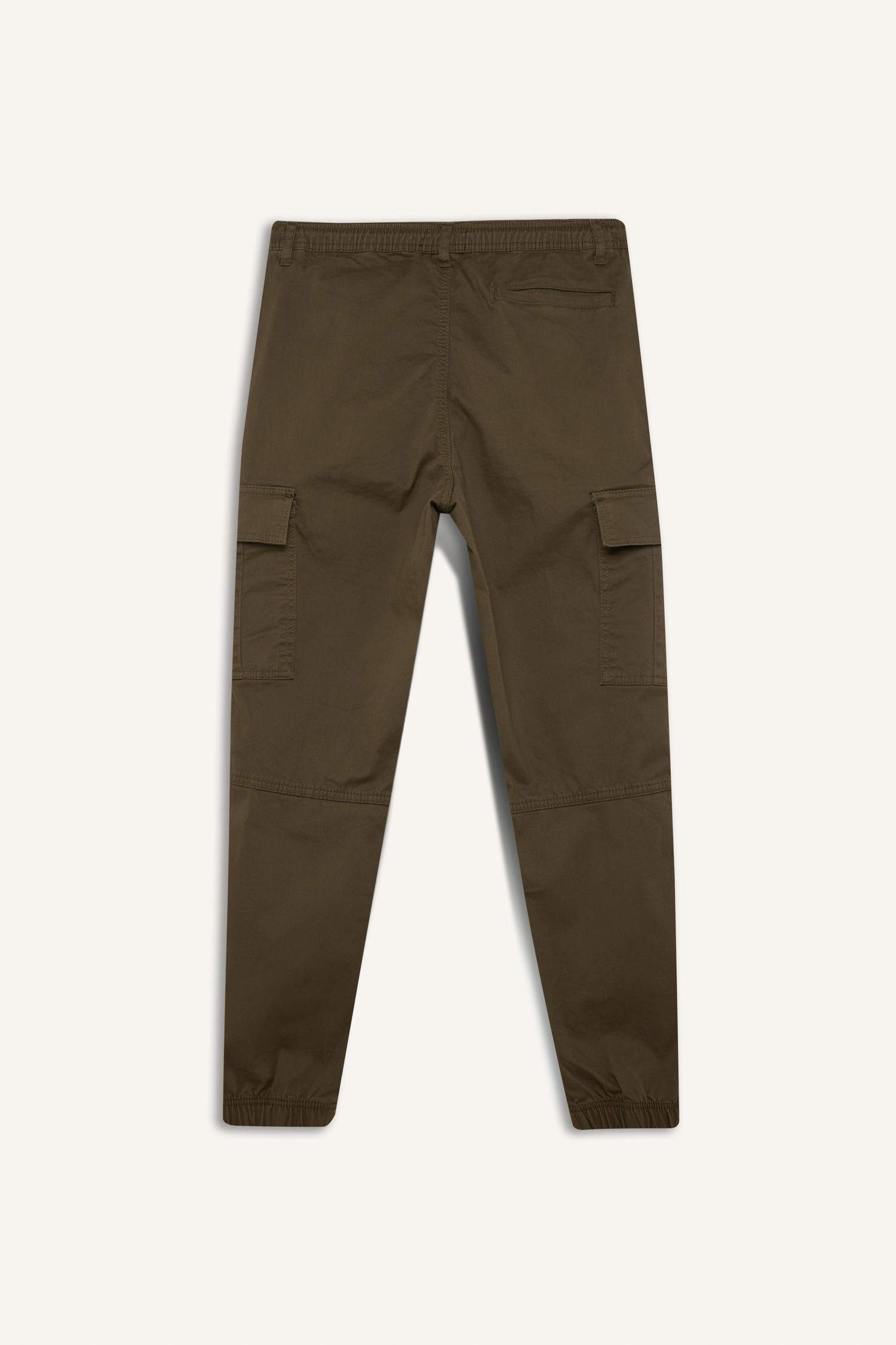 Regular Gabardin Jogger Pantolon Kargo Cepli Beli Paçası Lastikli