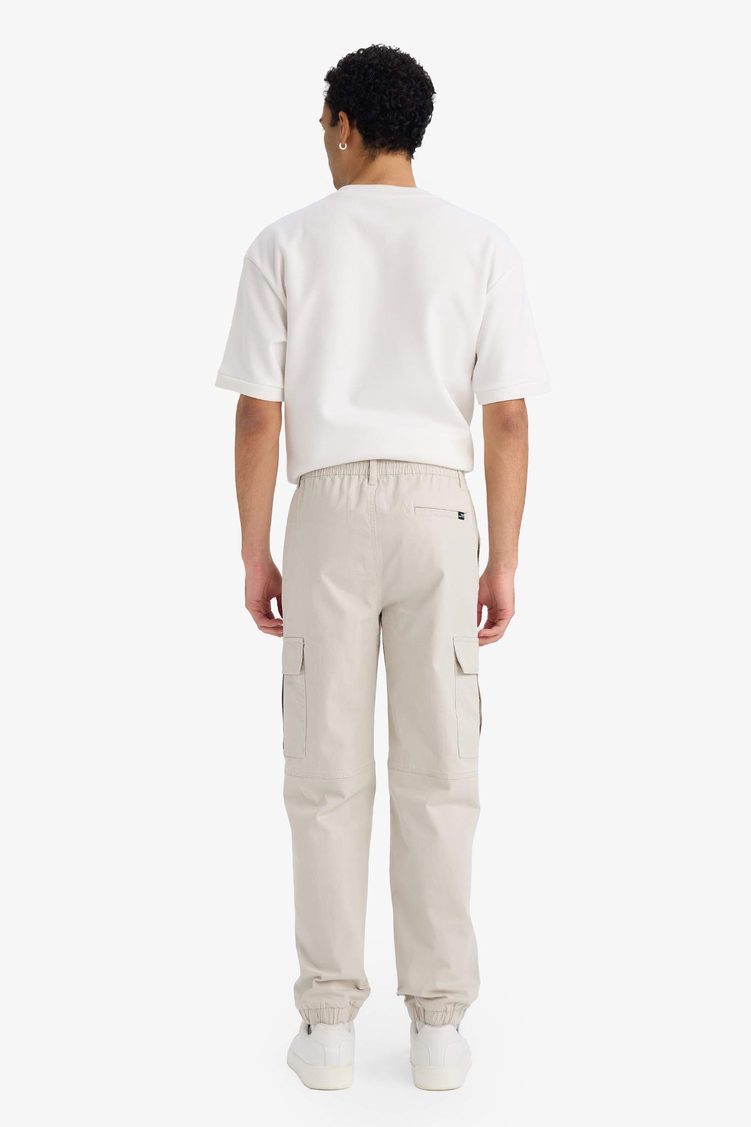 Regular джоггер карго қалталы габардин шалбар