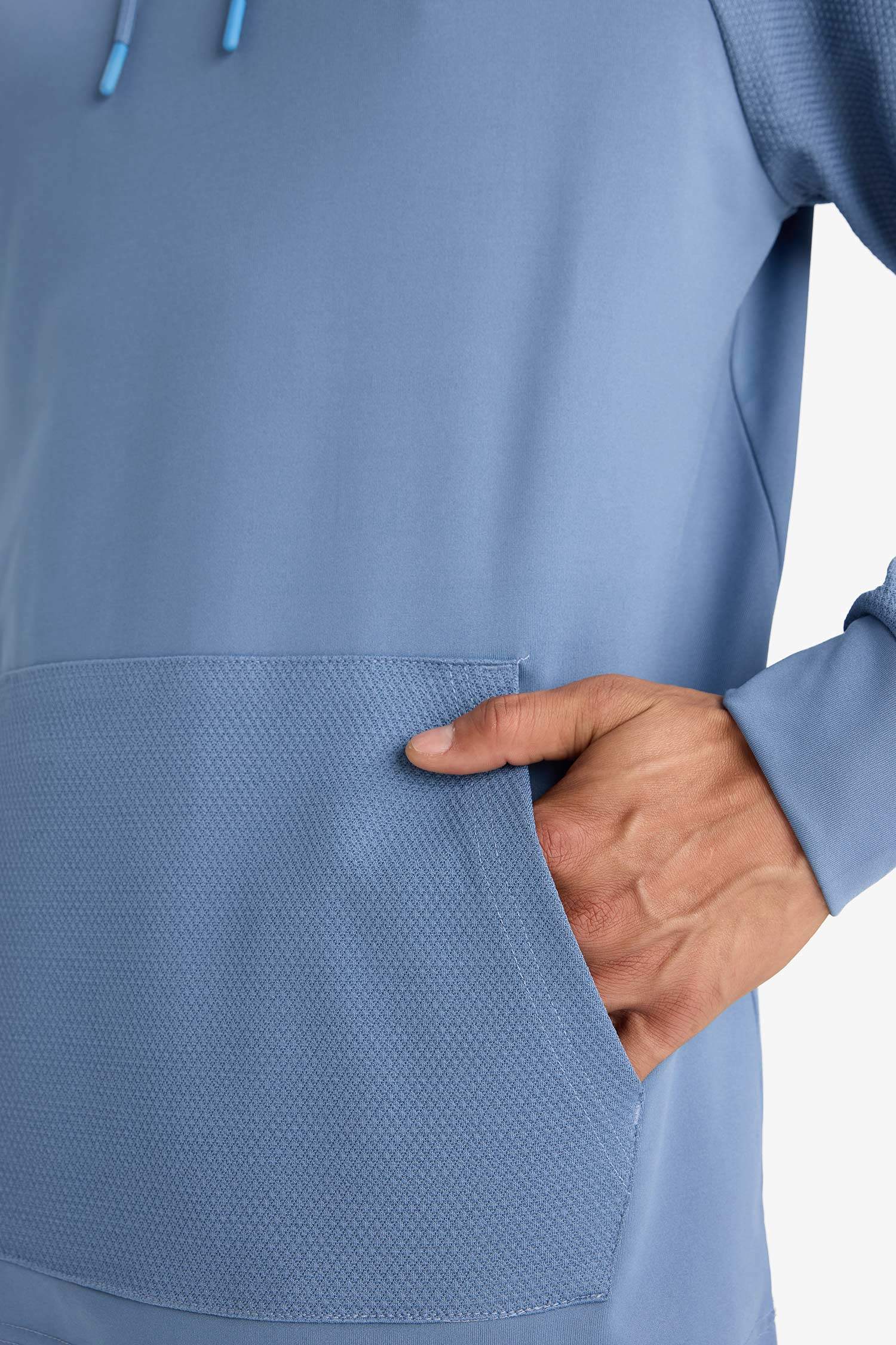 Mavi DeFactoFit Standart Fit Kapüşonlu Cepli Sporcu Sweatshirt