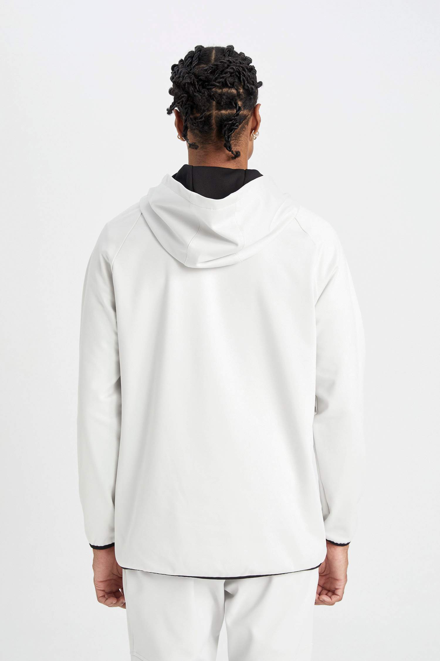 DeFactoFit Standart Fit Kapüşonlu Fermuarlı Pike Sporcu Sweatshirt