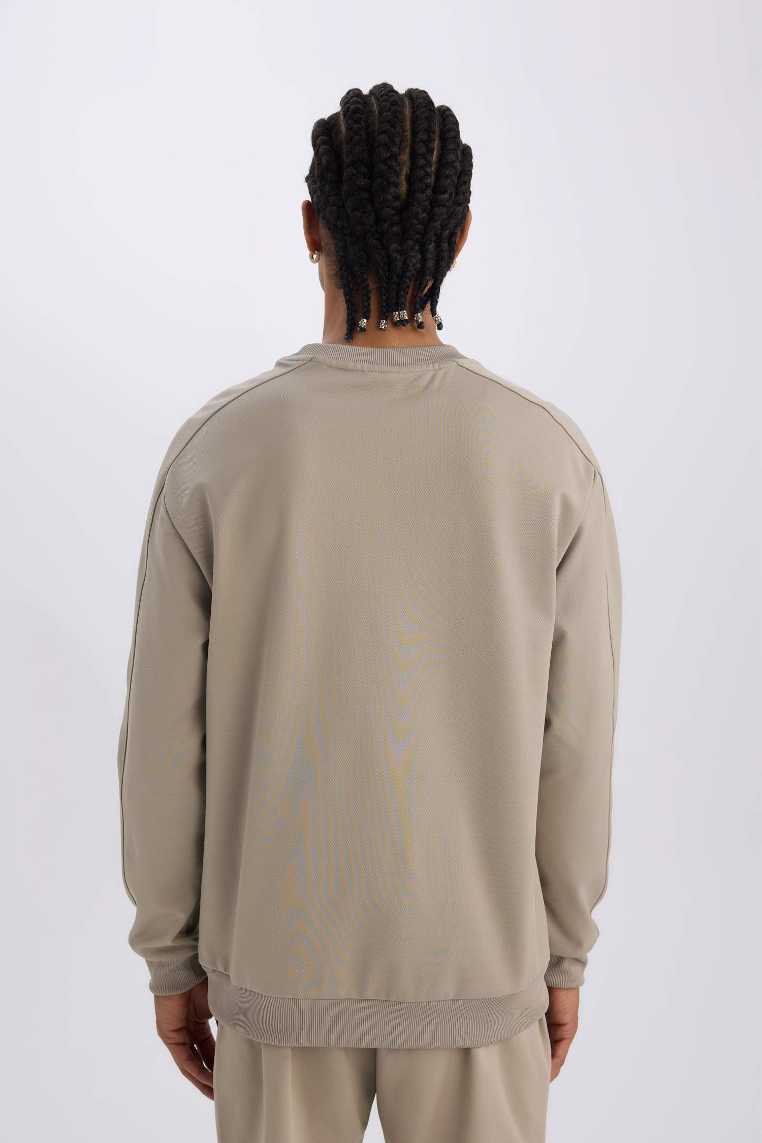 DeFactoFit Standard Fit Printed Pique Sweatshirt