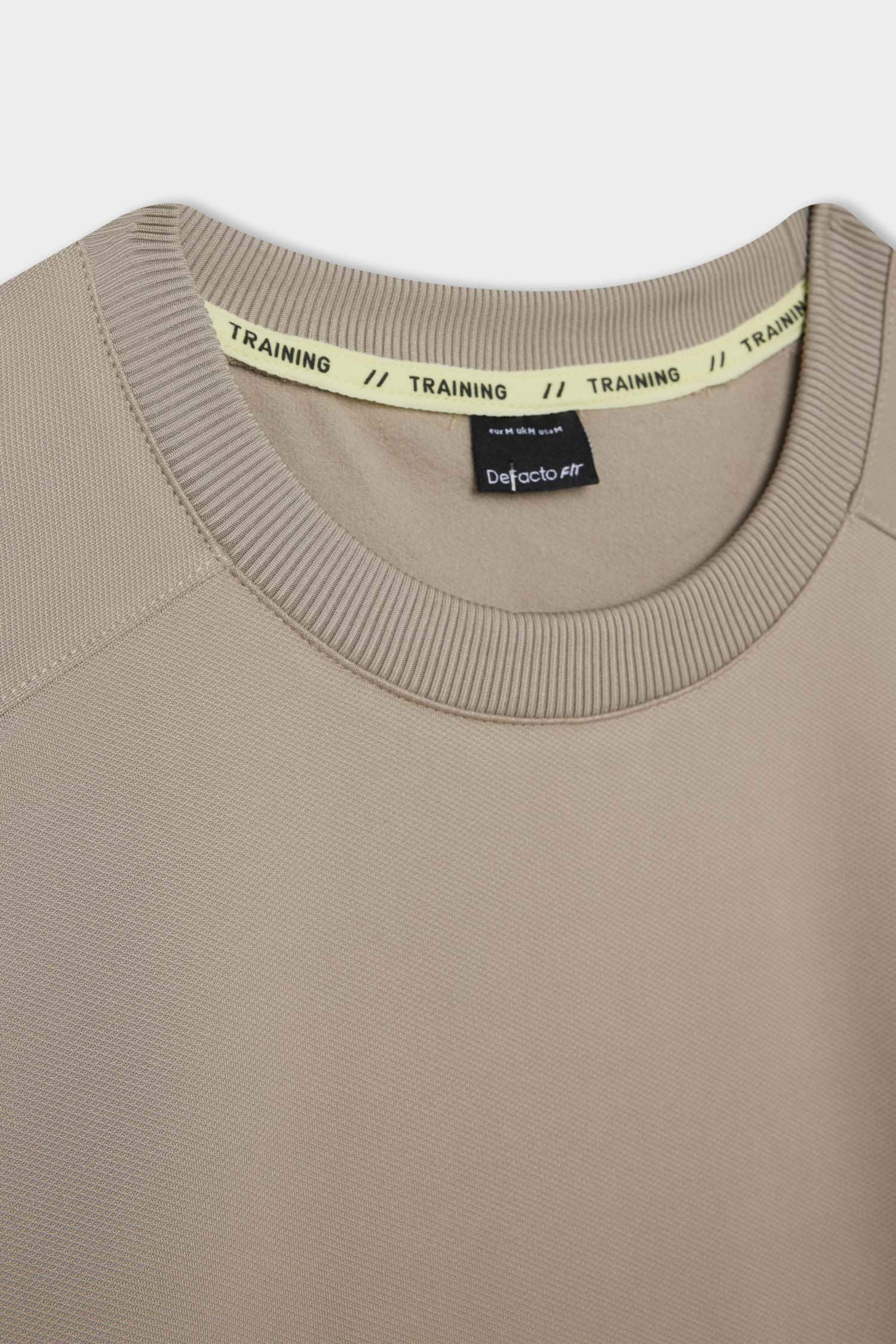 DeFactoFit Standard Fit Printed Pique Sweatshirt