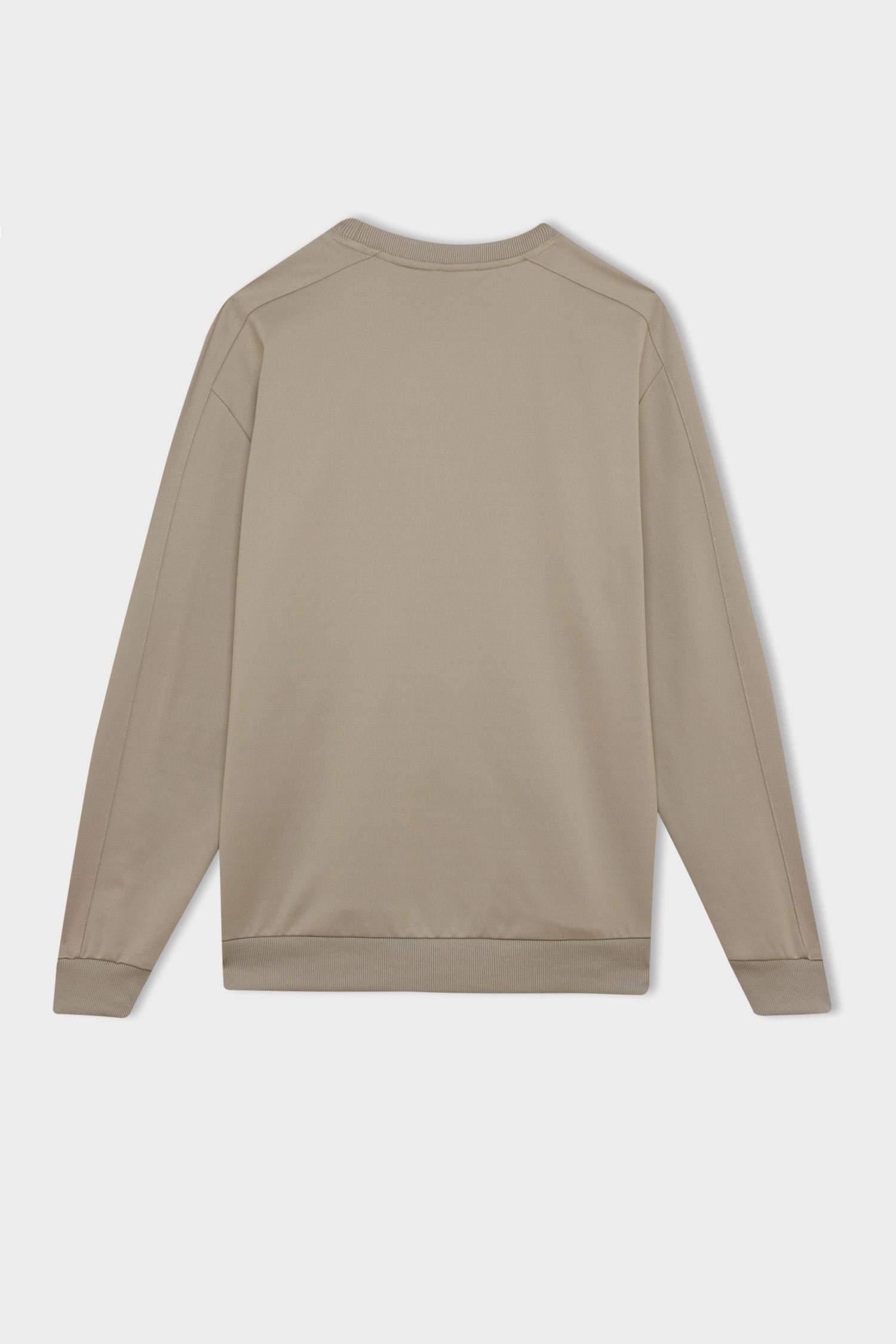 DeFactoFit Standard Fit Printed Pique Sweatshirt