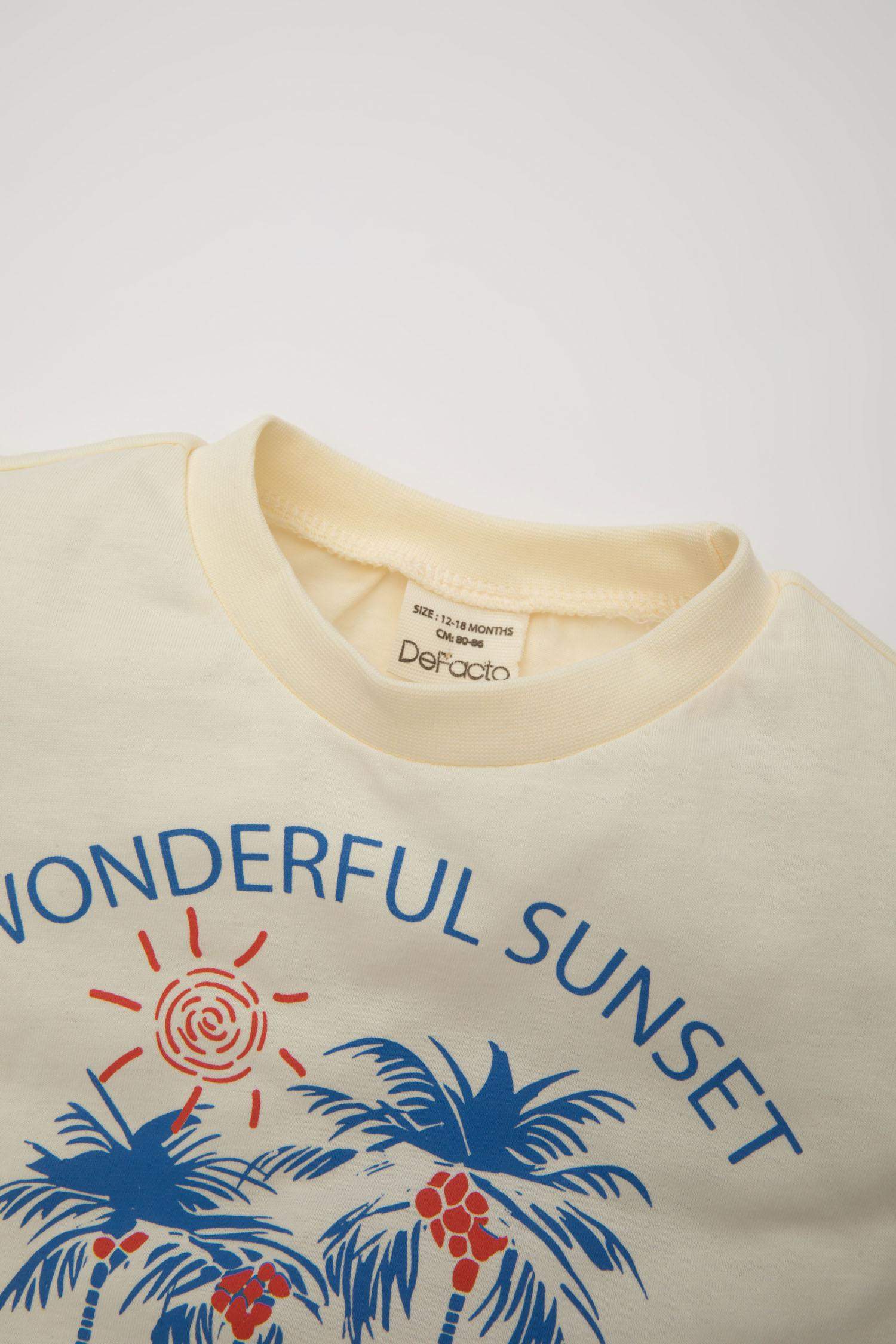 سيت ولادي بطبعة نخيل - قطعتين