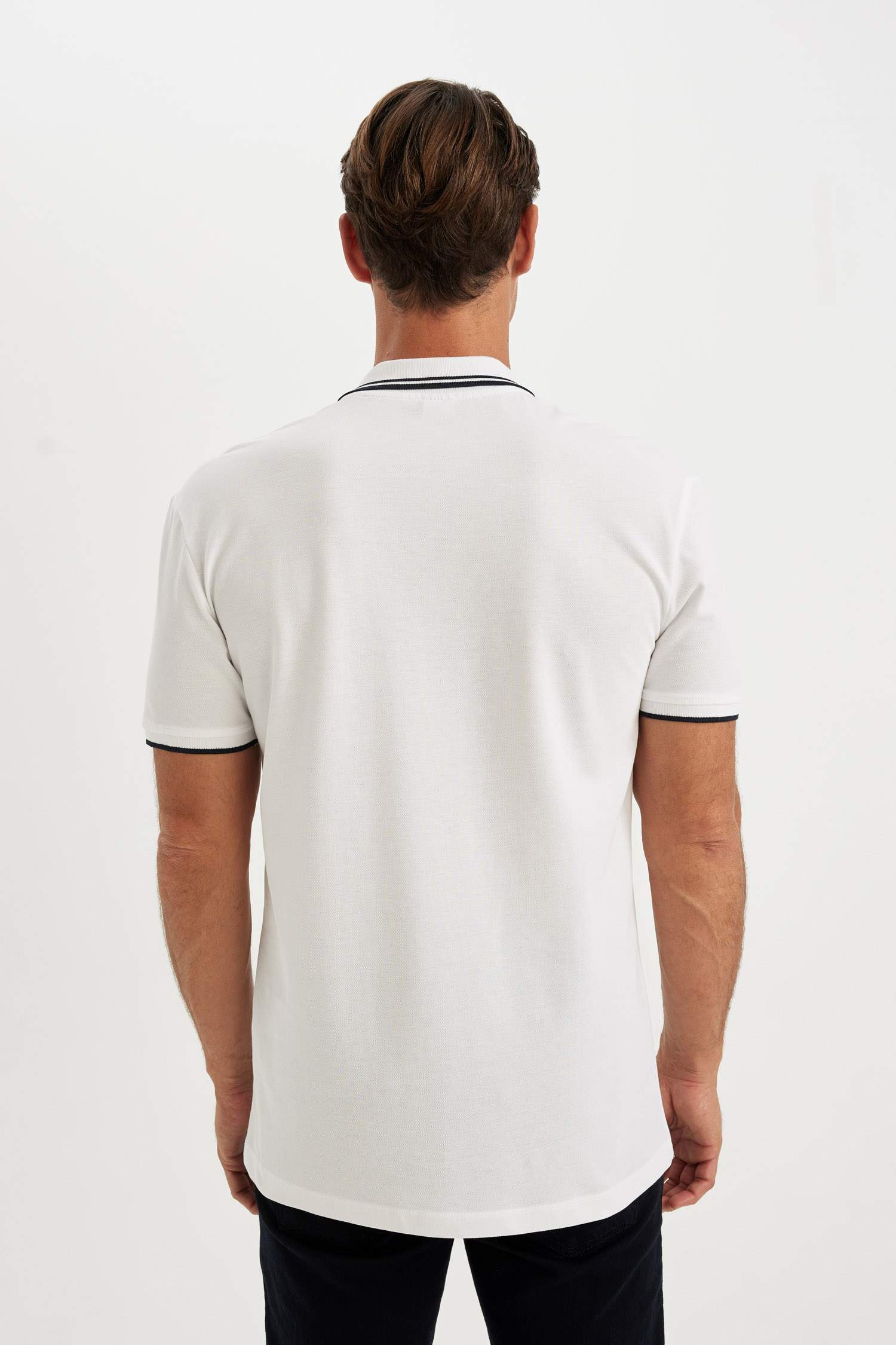 New Regular Fit Short Sleeve Pique Polo T-Shirt