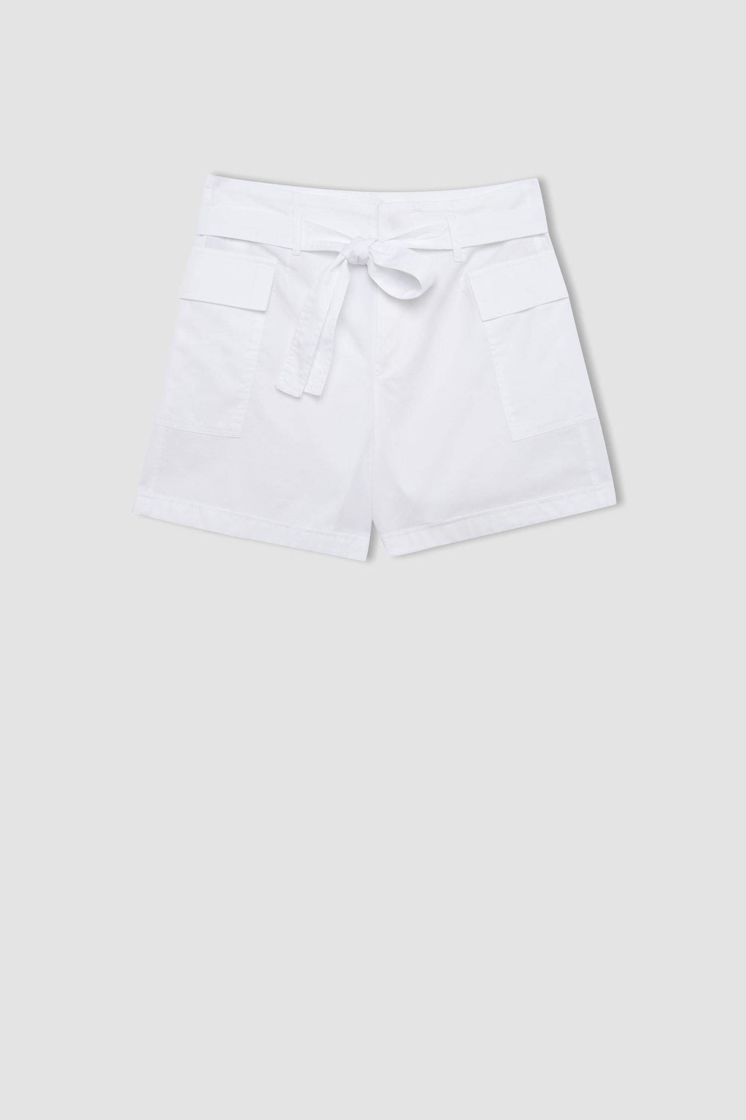 شورت بيبرباج كارجو بجيب وخصر عالي