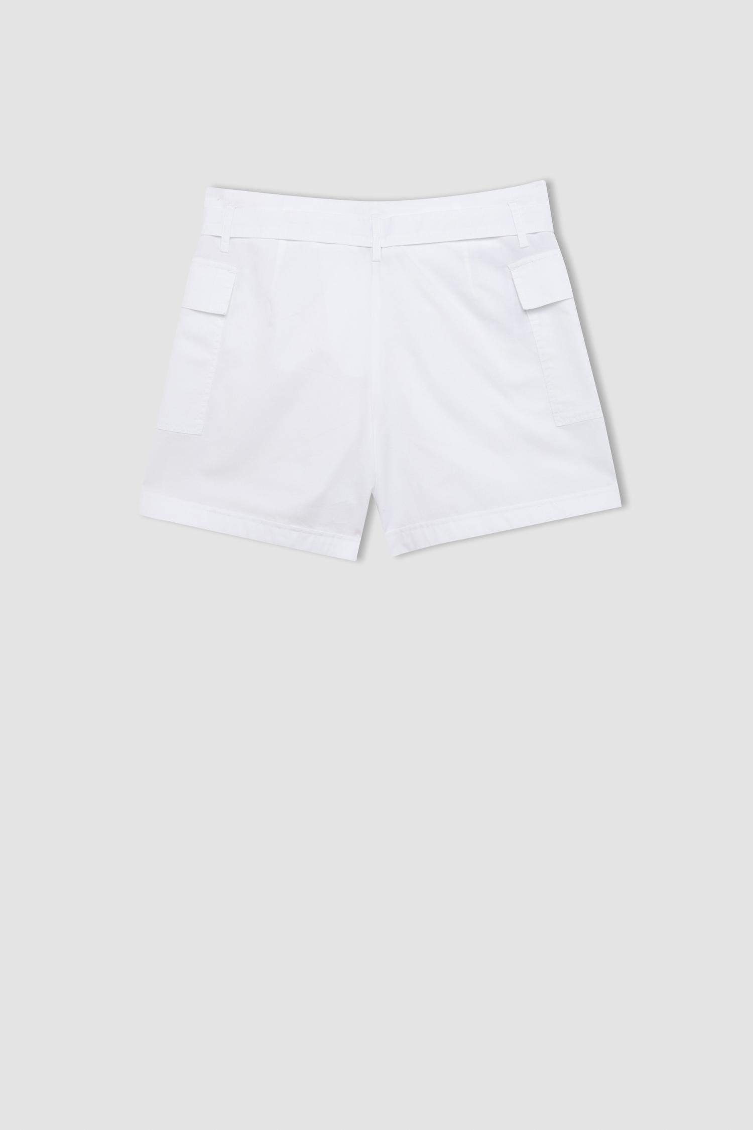 شورت بيبرباج كارجو بجيب وخصر عالي