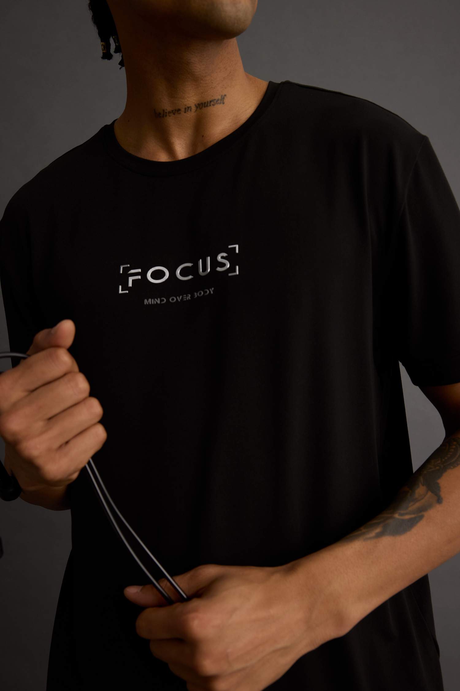 Standard Fit Crew Neck Printed T-Shirt